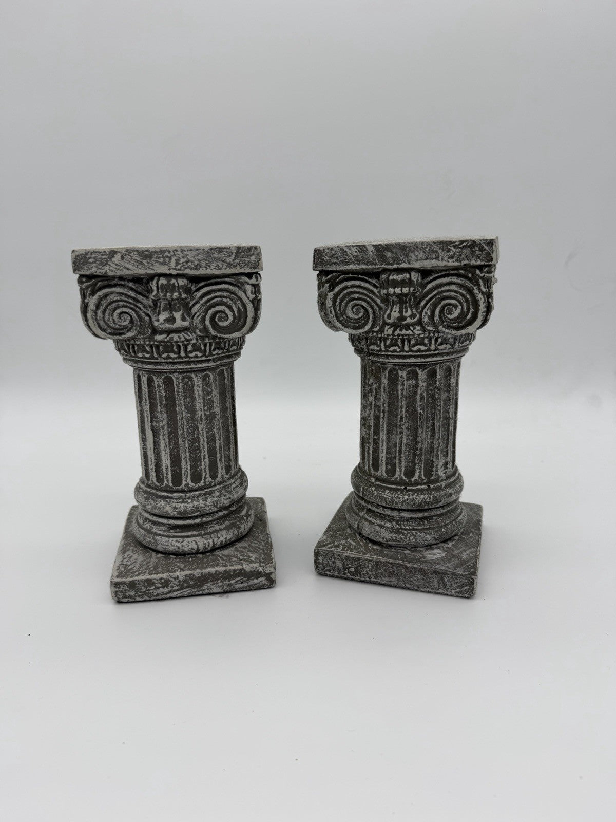 House Parts USA Solid Concrete Roman Pillar Mini Statue Pedestal 8” H