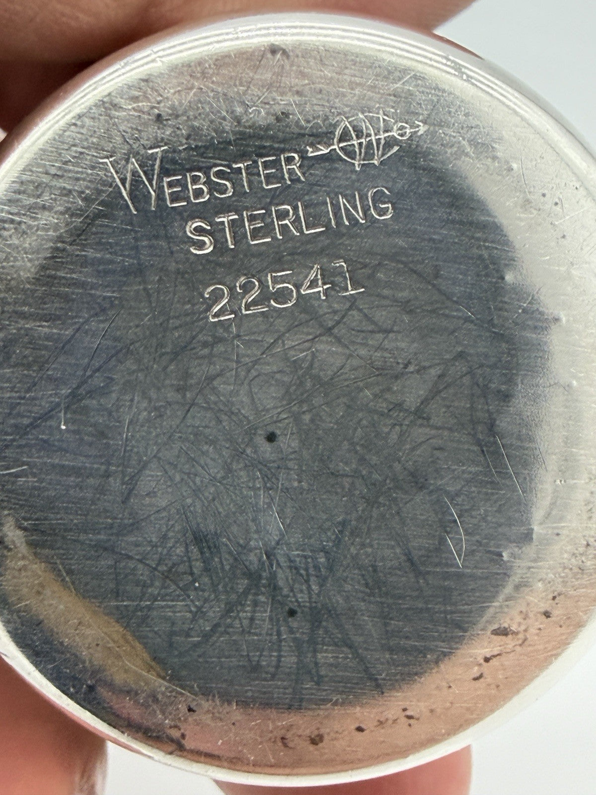 Antique Sterling Silver Webster Baby Cup Repousse Fruit Pattern 16.44 No Mono