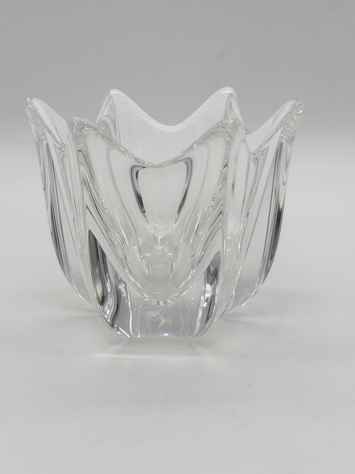 Orrefors Art Crystal Belle Tulip Vase Bowl Votive Candle Holder Johannson 4”