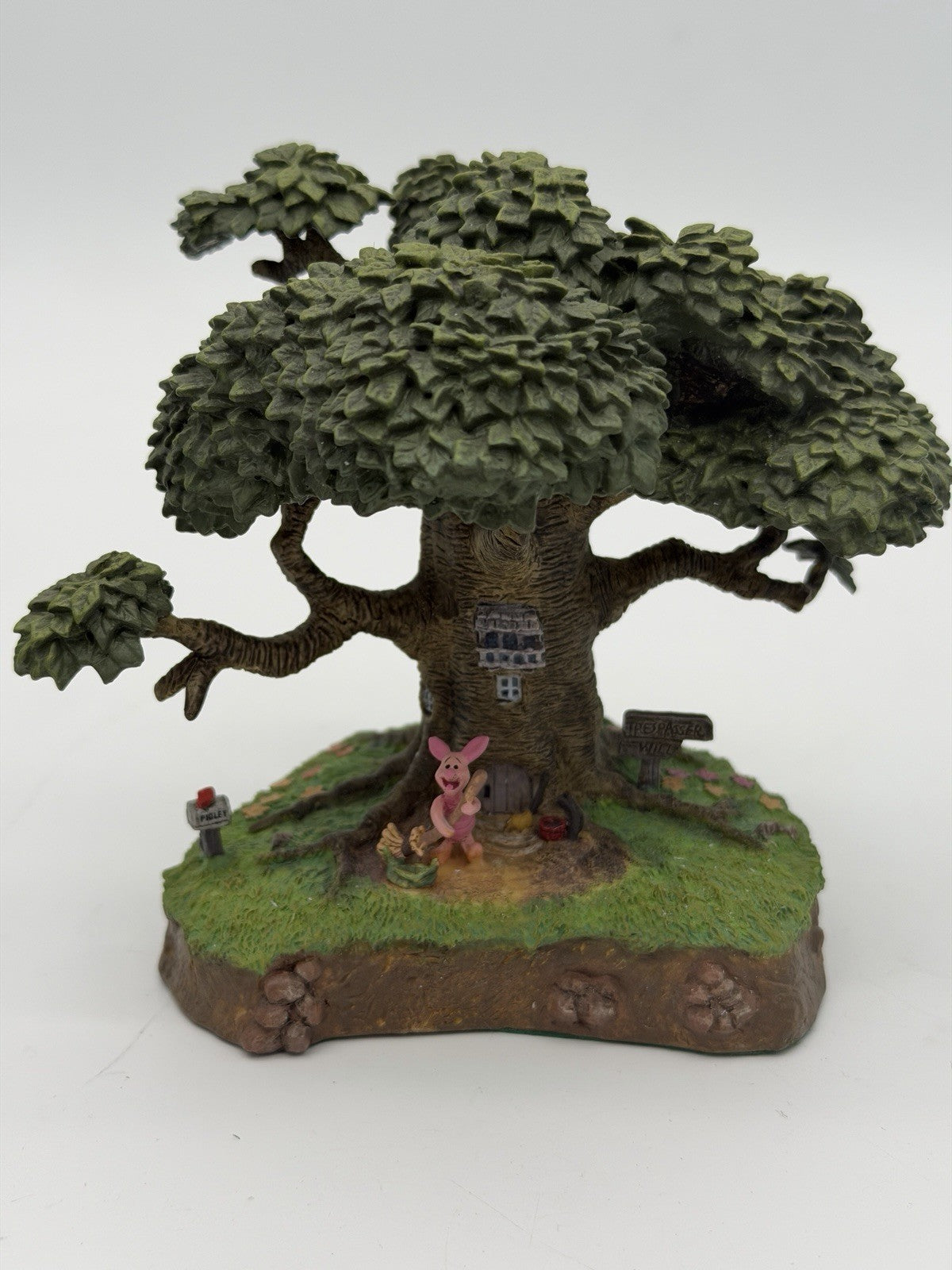 Danbury Mint Disney PIGLET'S HOUSE Winnie the Pooh Tree Figurine 4”H Rare Vtg