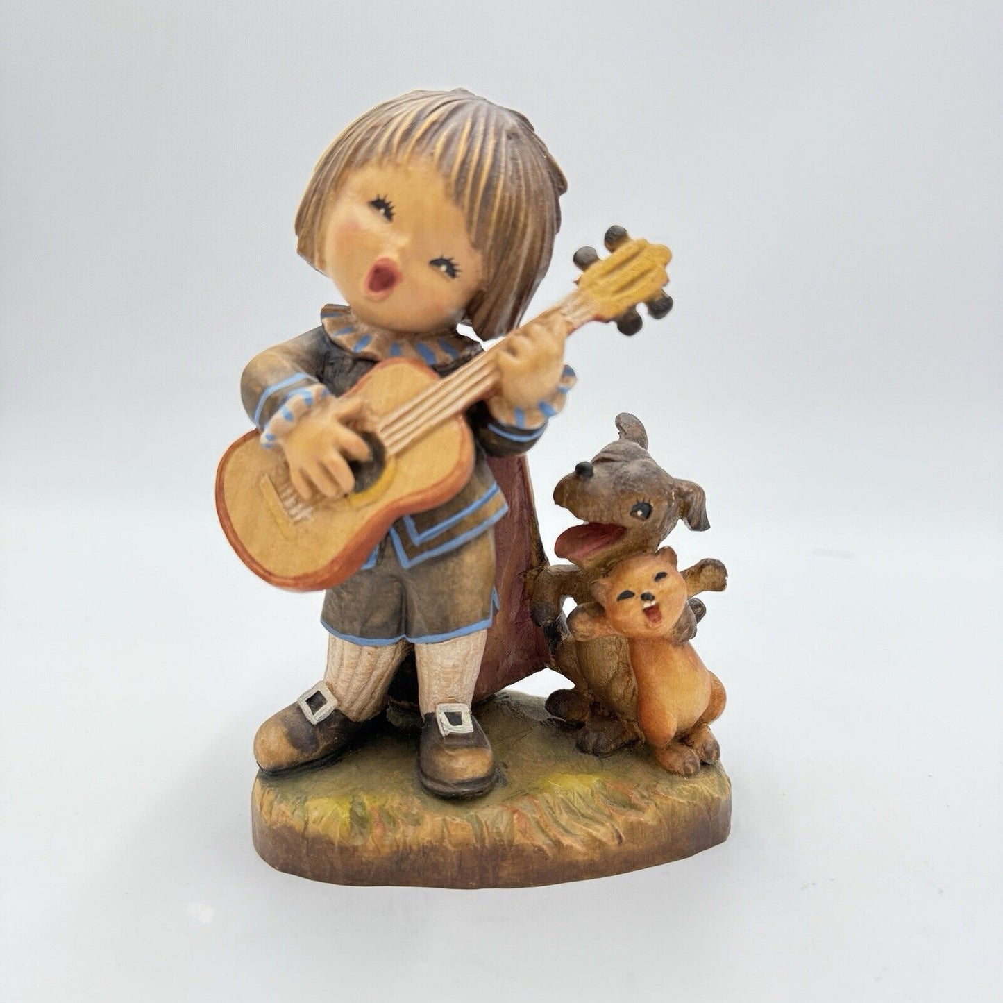 ANRI Ferrandiz 6" Wood Carving Figurine “Romeo" Playing Guitar Italy Folk Art