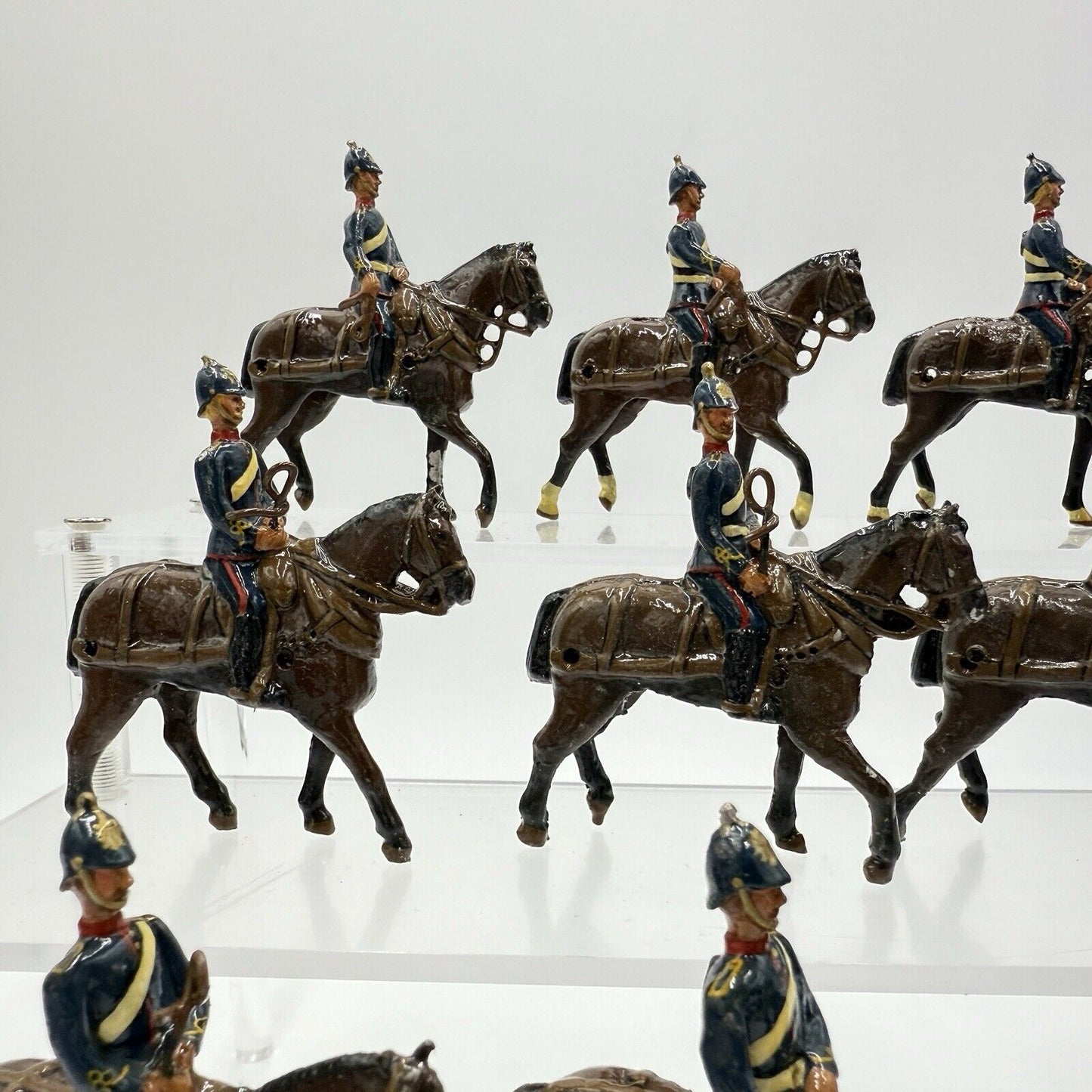 Rare Britains Toys Soldiers Painted Horses & Riders England Lot Of 12 PCs