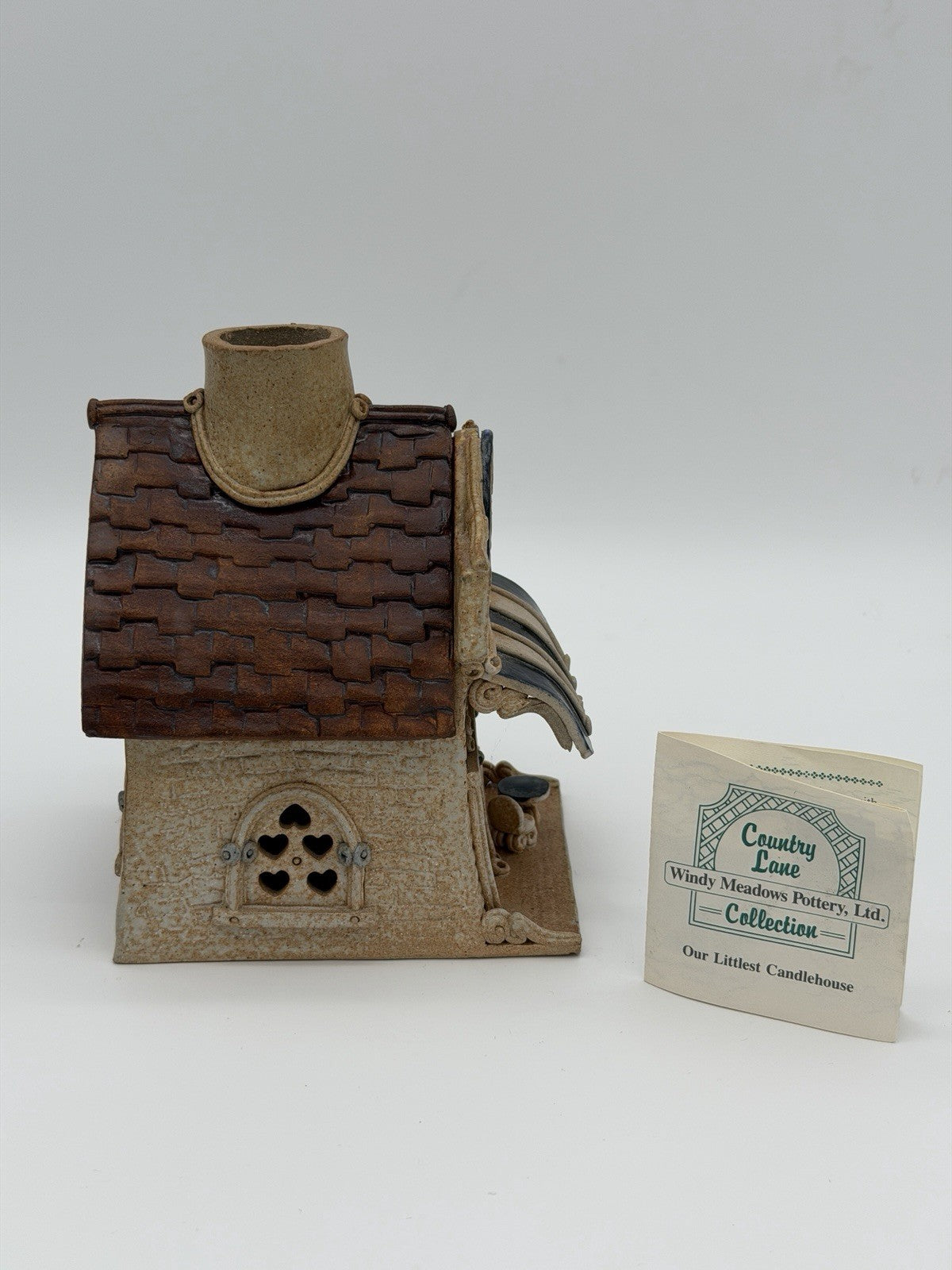 Windy Meadows Art Pottery Mom’s Ice Cream Parlor Cottage Candle Holder Vintage 7