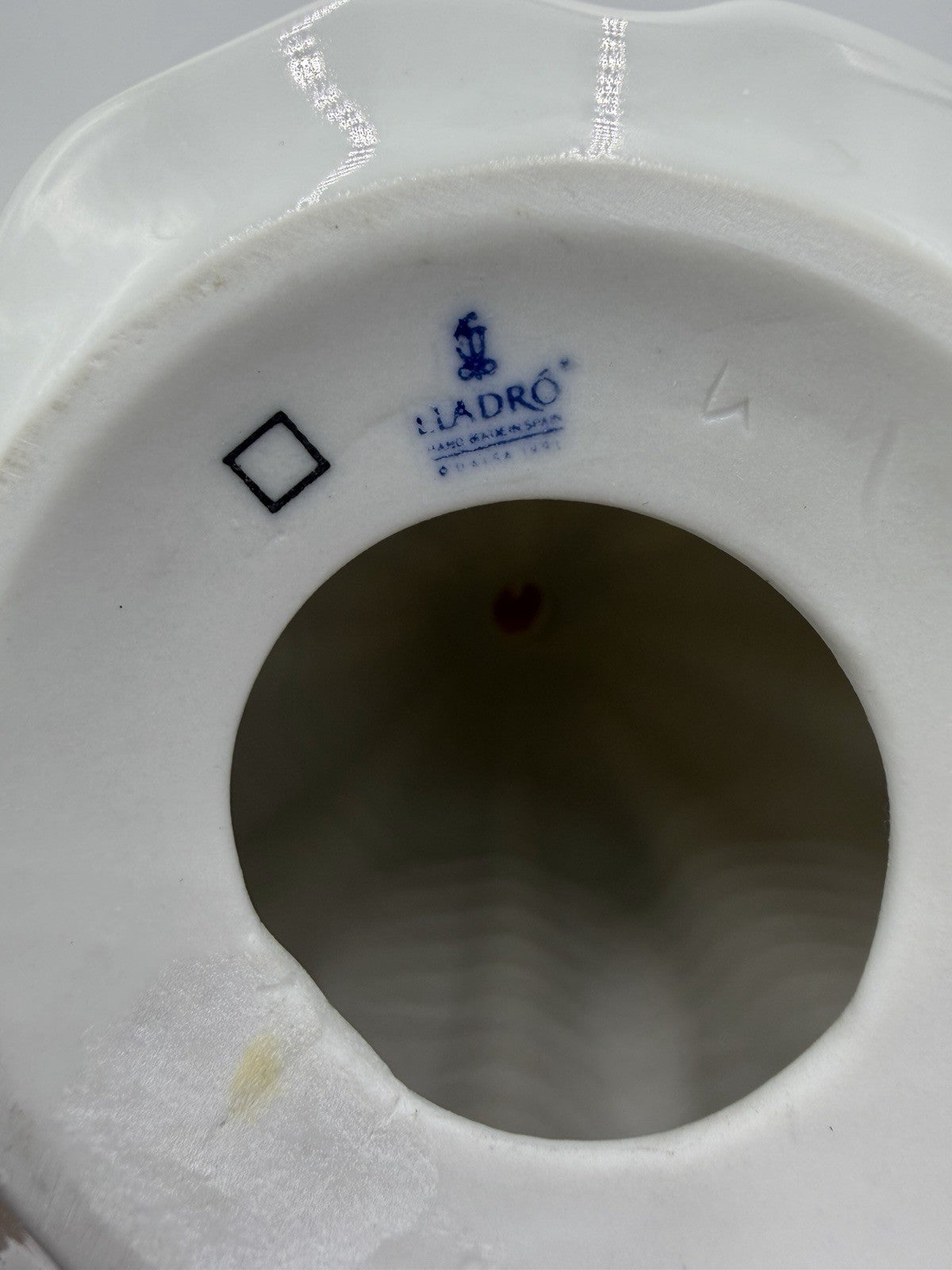 Lladro Spain Porcelain Angel Tree Topper 5876 Angelic Cymbalist 7.2”H Figurine