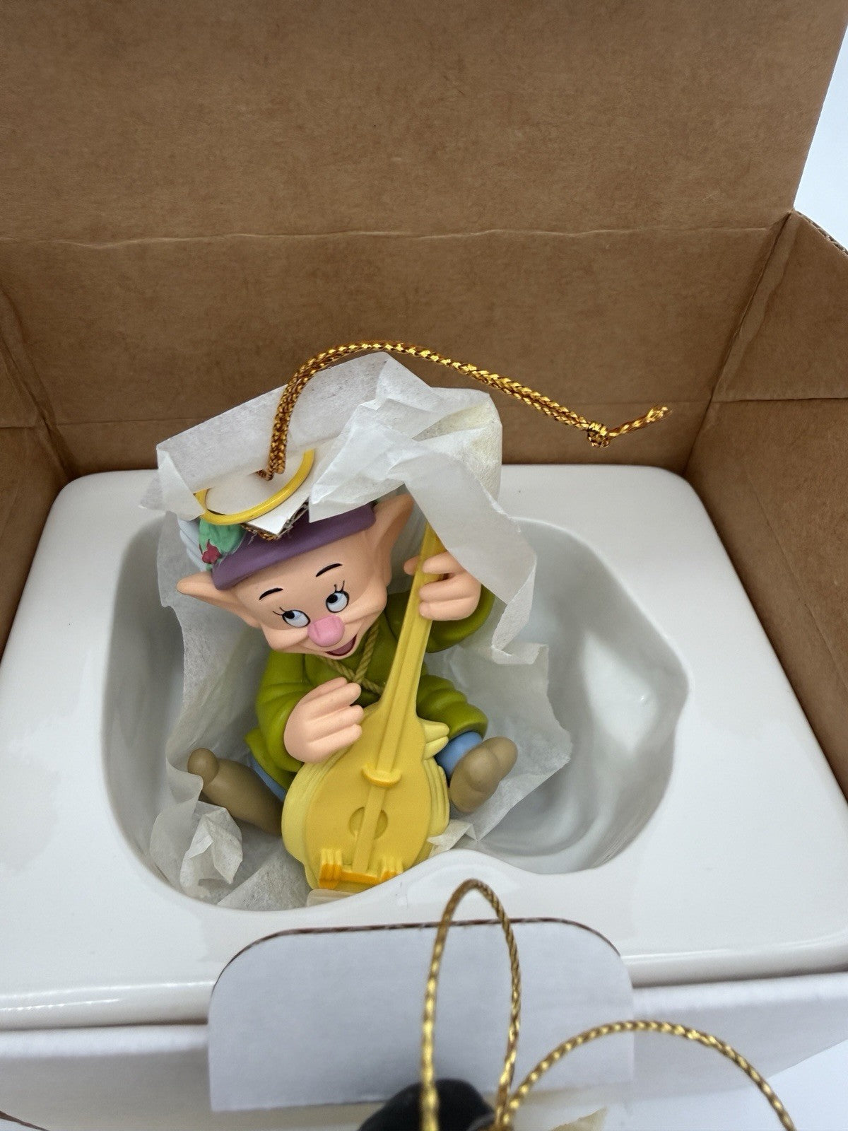 Vintage Disney Grolier Dopey Bambi Pocahontas Christmas Ornaments Vintage 4 PCs