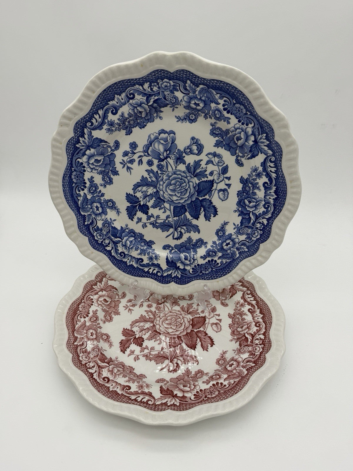 Spode Porcelain Archive / Blue Room  Collection British Flowers 10.5” Plates 2