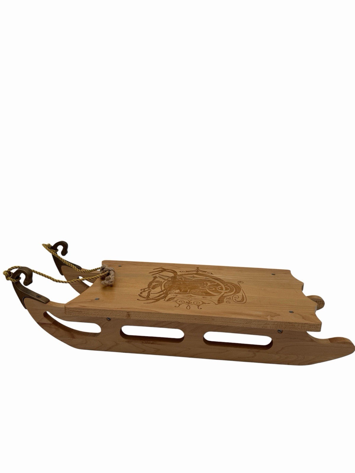 Rare John Deere Wall Decor Wood Carved christmas SLED 1880"S LOGO
