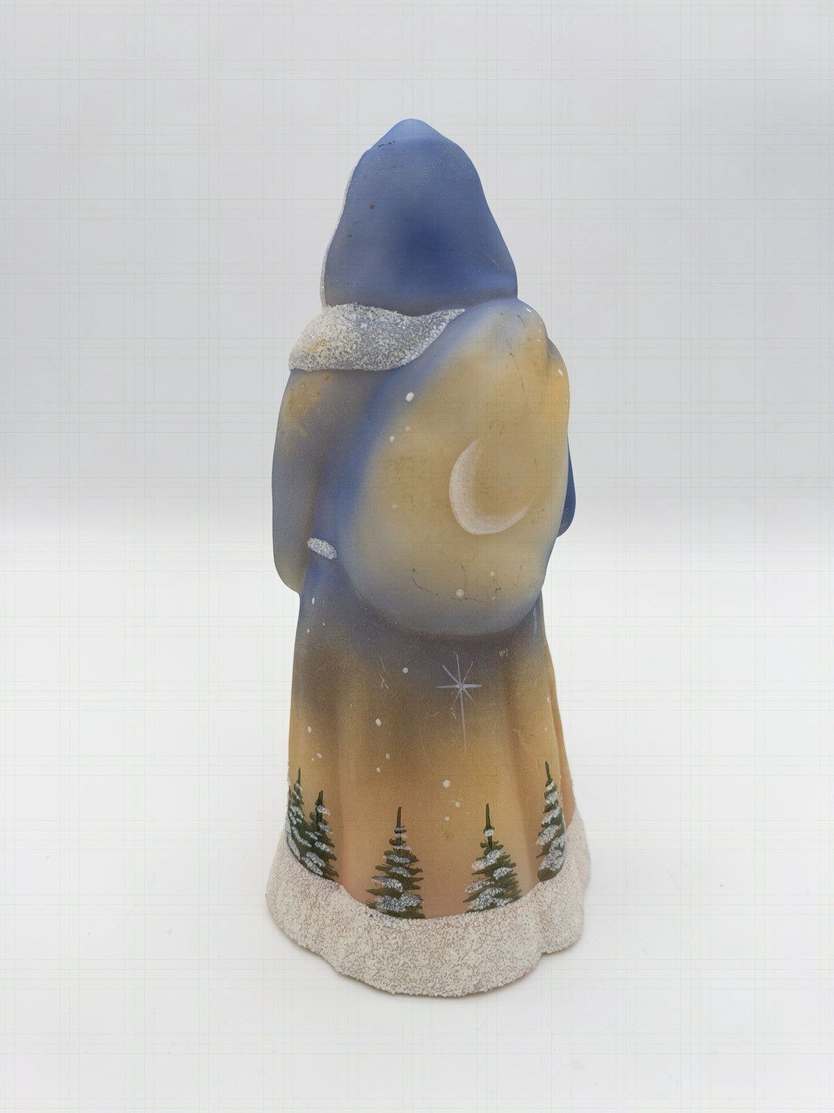 Fenton Art Glass Blue Burmese Santa Limited Edition 5560 Christmas 7.5” USA Vtg