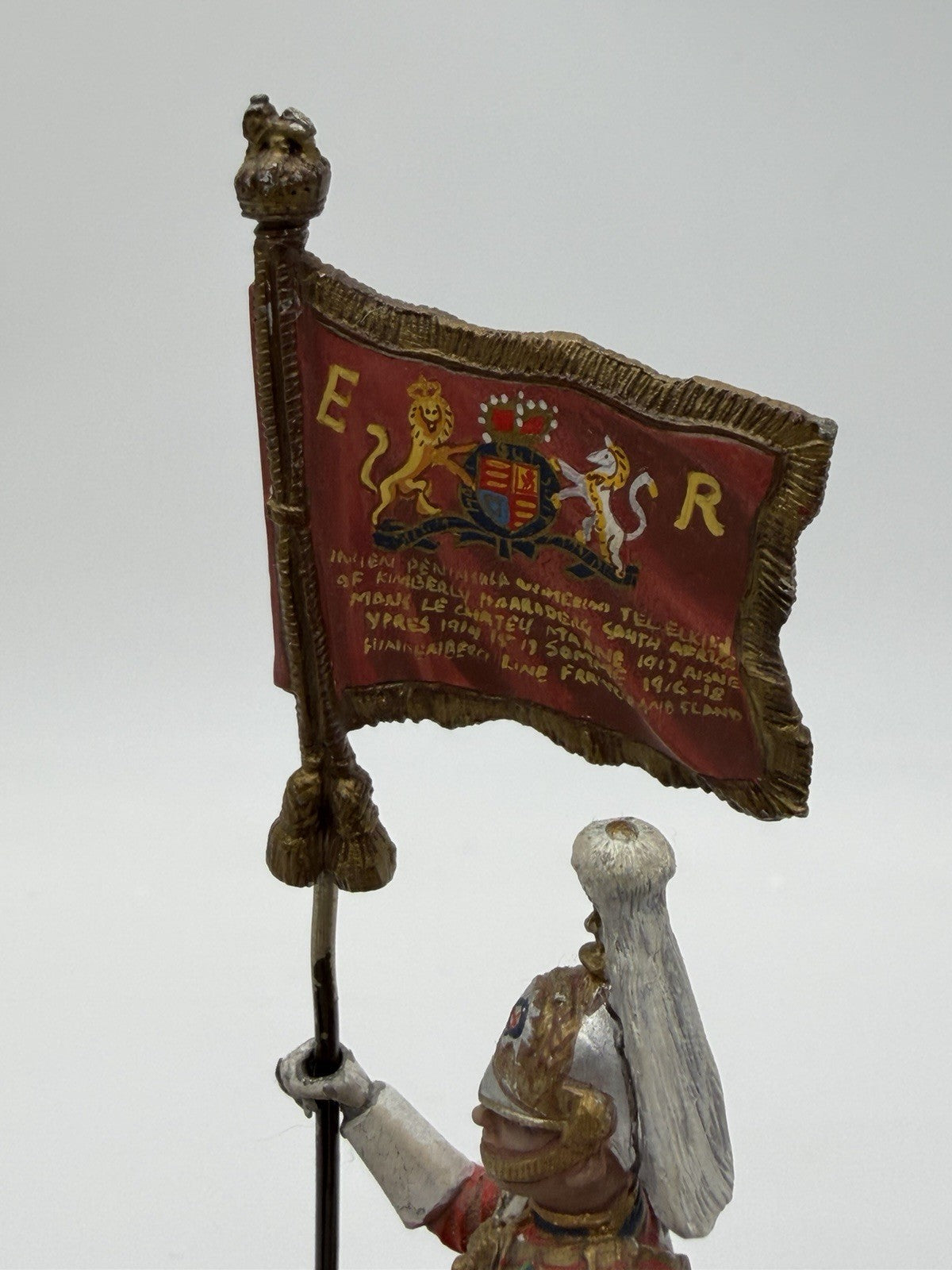 Chas C Stadden painted pewter Mounted Royal Guard British Buckingham 8” Figurine