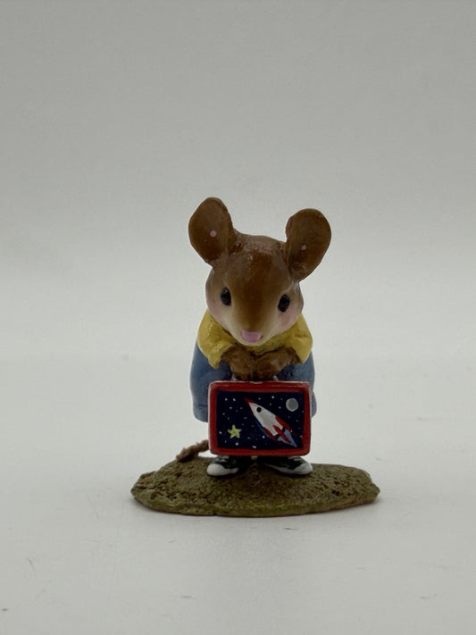 Wee Forest Folk M-347a His New Lunch Box Mice Miniature Figurine 1”H Vtg Rare