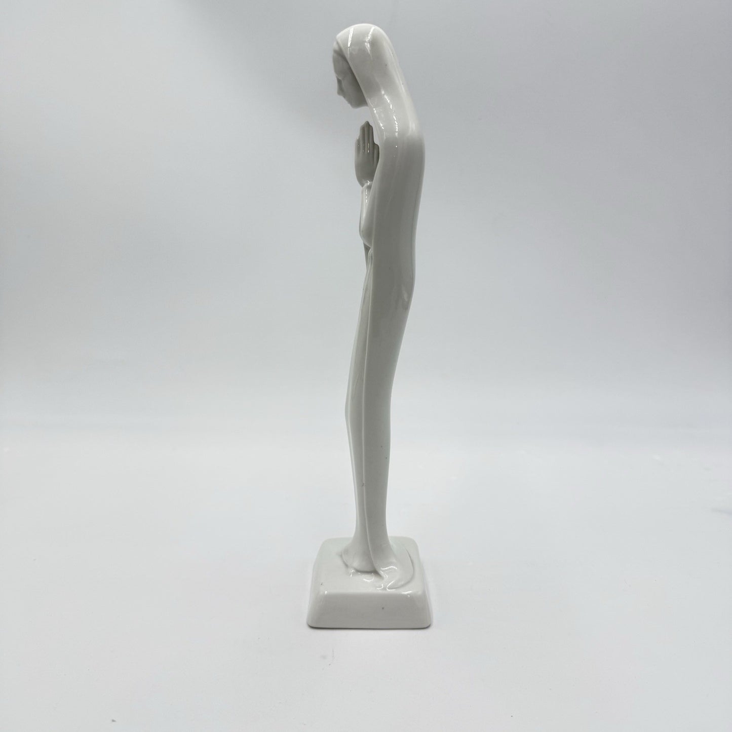 Rosenthal Porcelain PRAYING MADONA FIGURINE #7064 W. STOBER White Vintage 10.5in