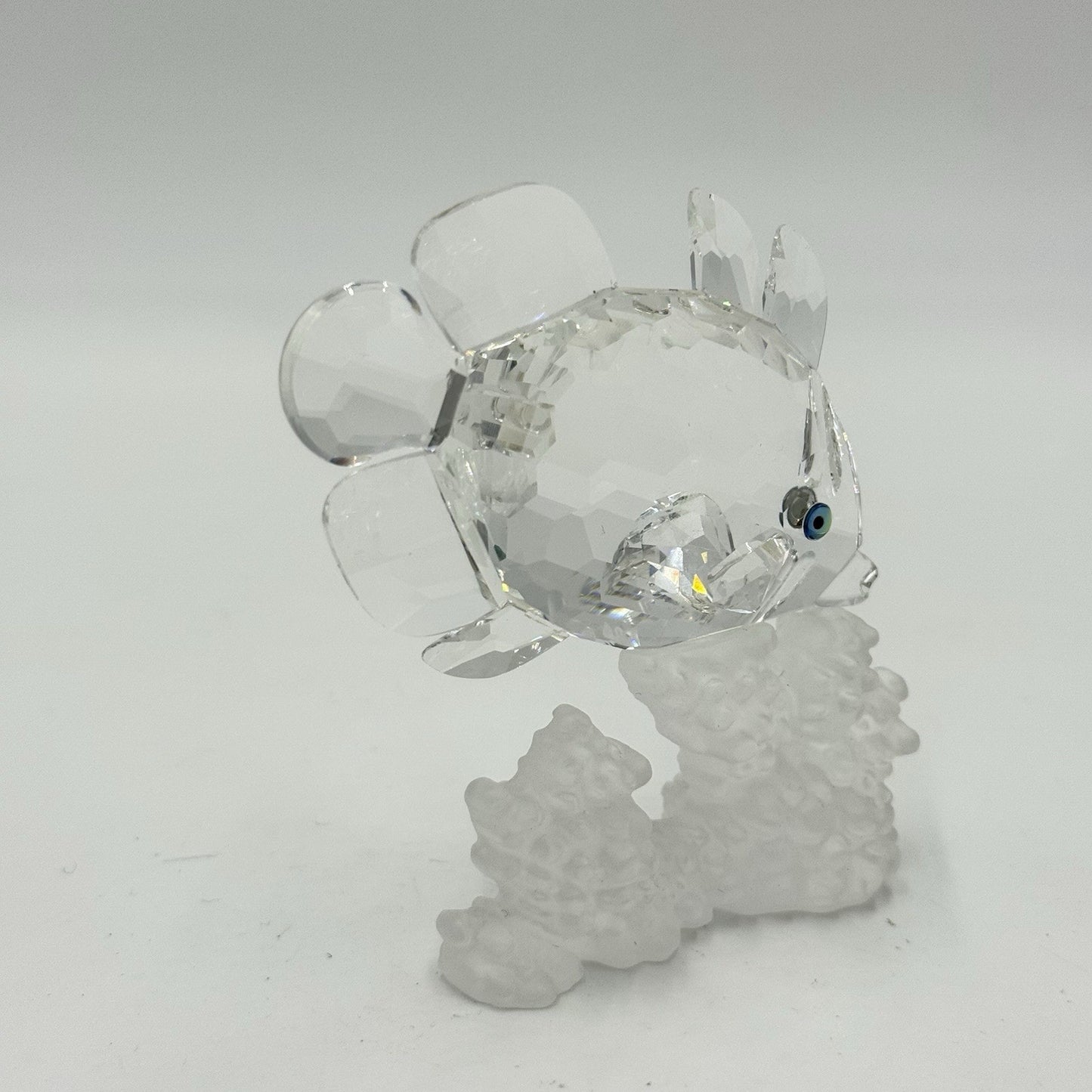 Swarovski Crystal Austria Butterfly Fish On Coral Reef Figurine 3”x2” Collection