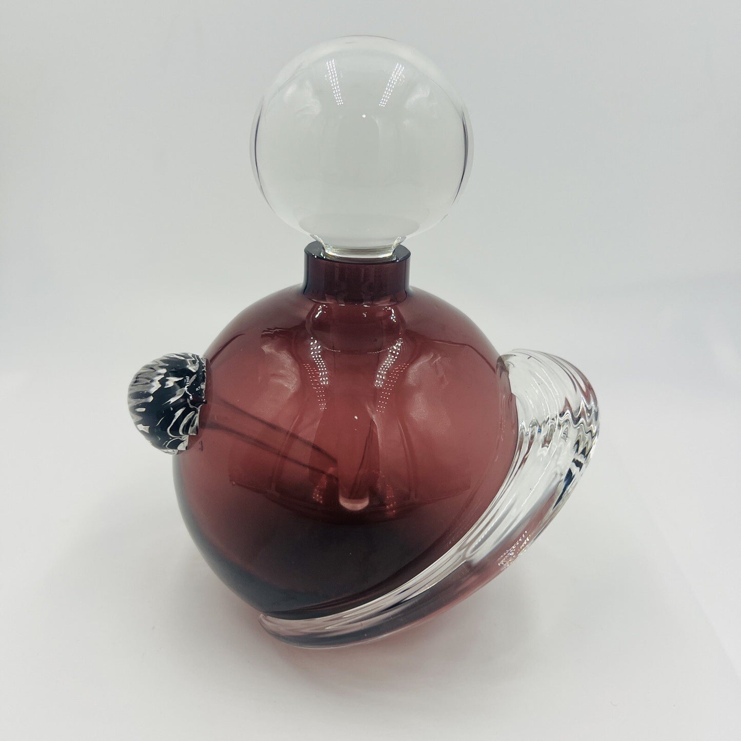 Perfume Glass Act Studio Vanity Bottle Lid Stopper Purple Twisted Home Decor