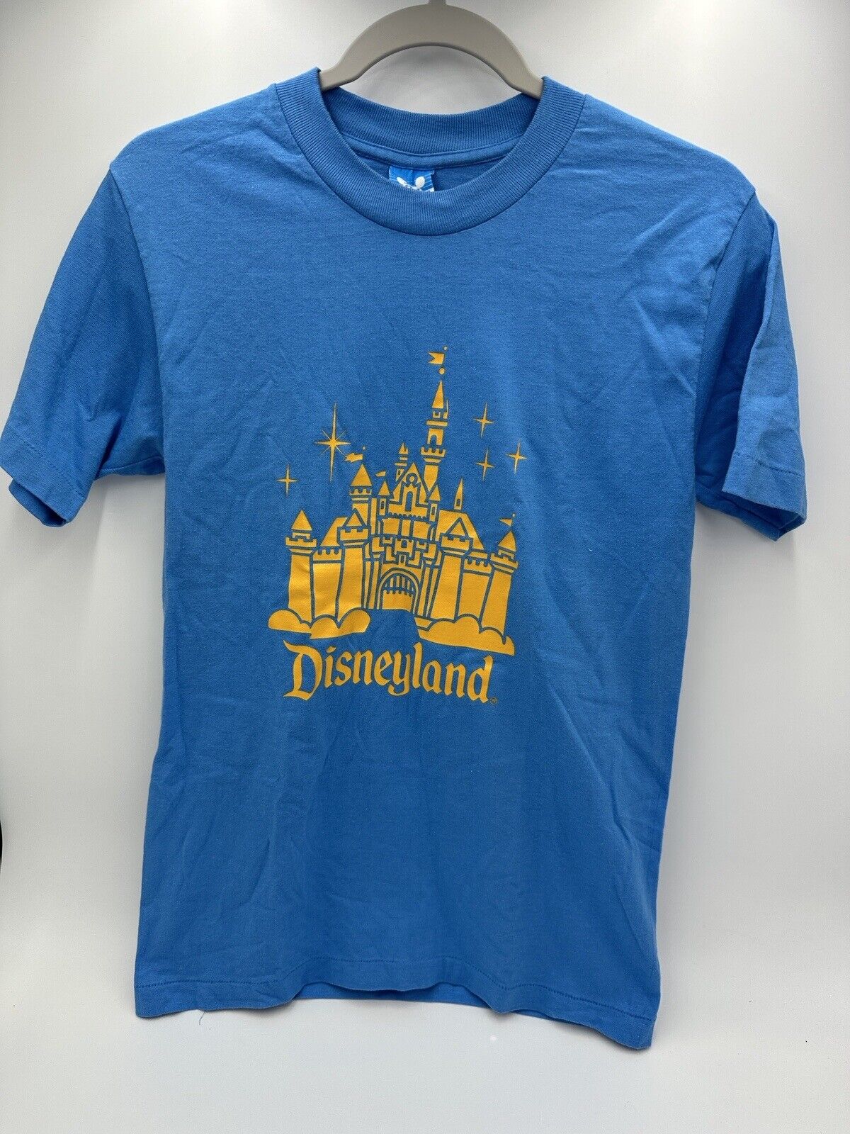 Disneyland Men's Medium T-Shirt Cinderella Castle Single Stitch USA Blue Vintage