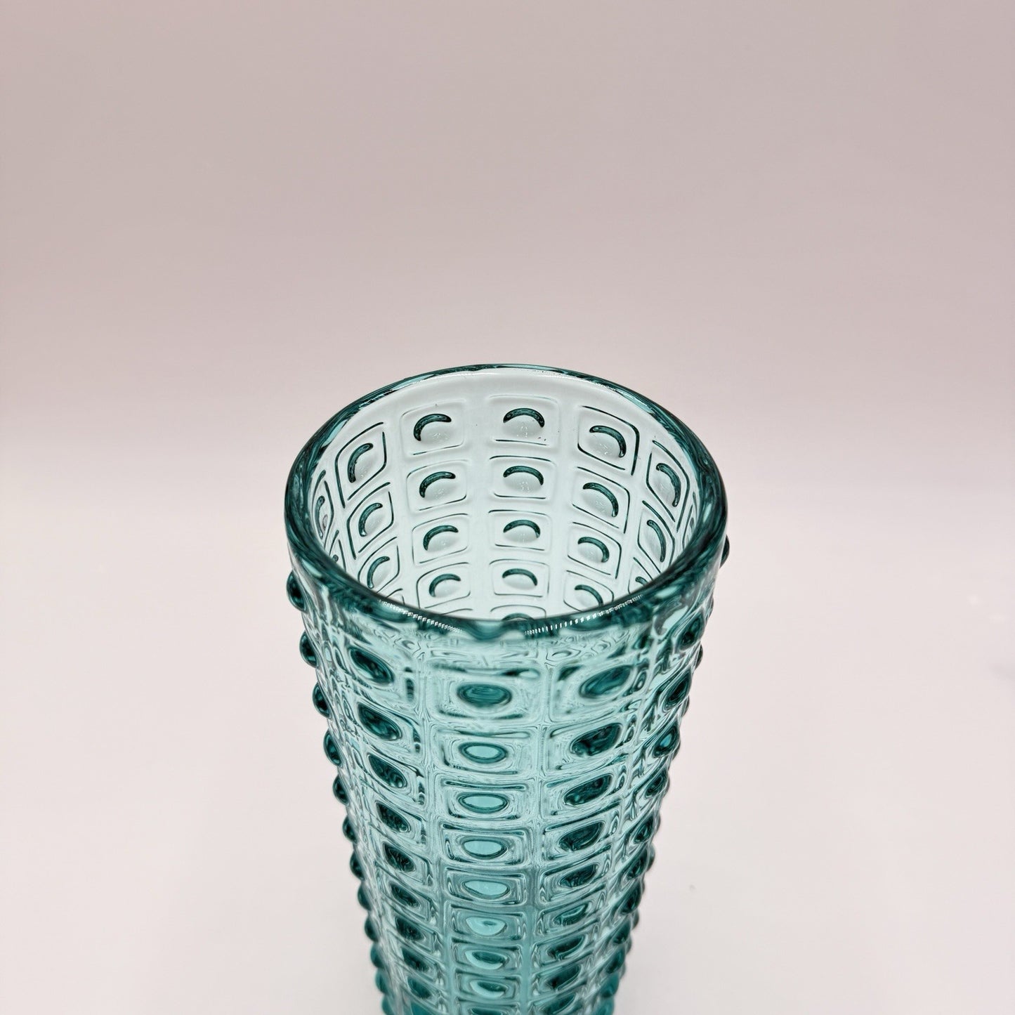 MCM Sklo Union Art glass by Rudolf Jurnikl Rosice # 984/25  Vase 1950s Aqua