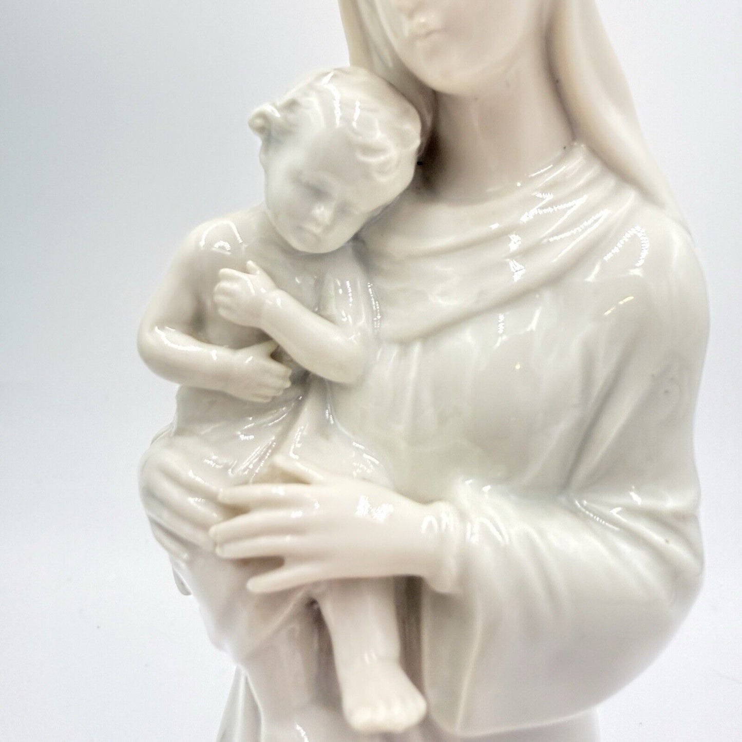 Vintage Metzler & Ortloff  Germany Porcelain Madonna & Baby White Glossy #7269