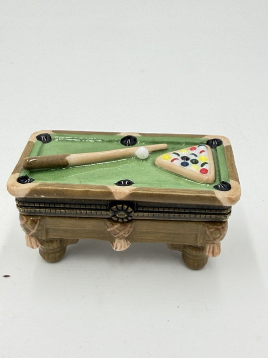 Midwest Cannon Falls Porcelain Hinged Box PHB Pool Table with Chalk Trinket Box