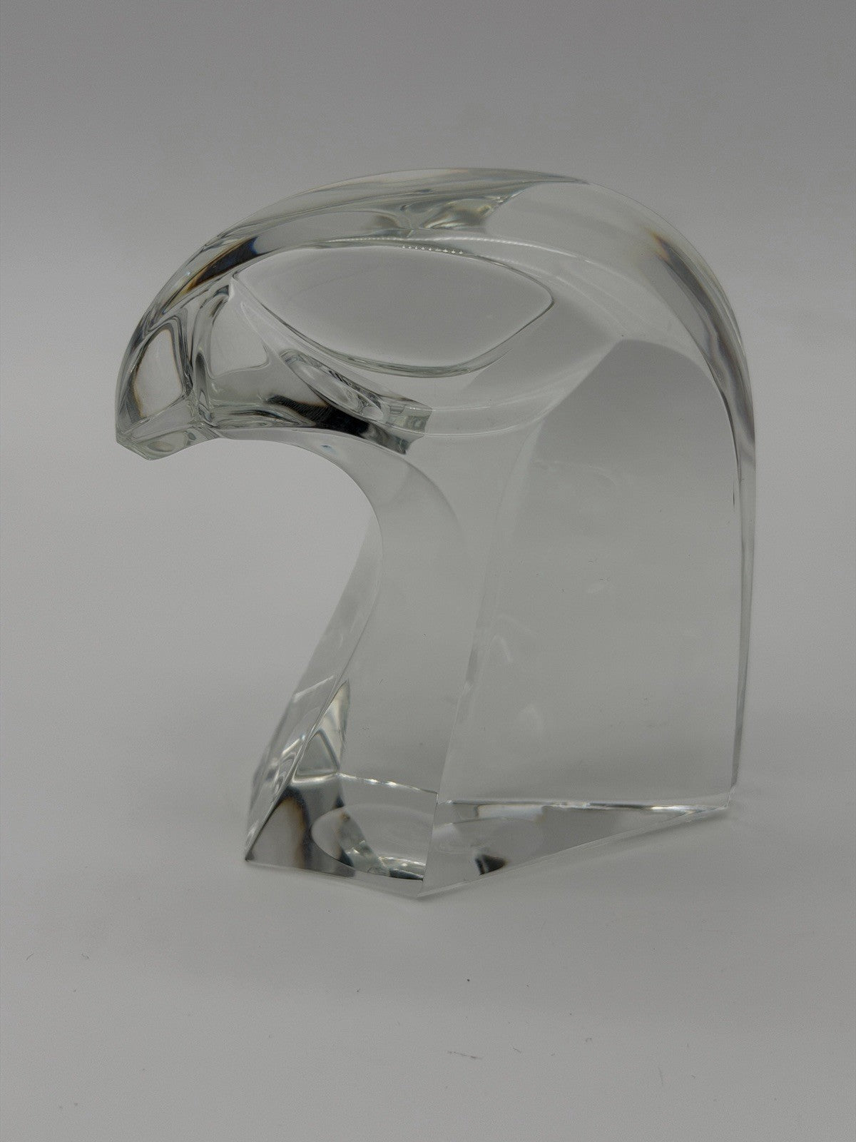 Saint Louis St Louis France Art Crystal Eagle Head Paperweight 3.5" Figurine