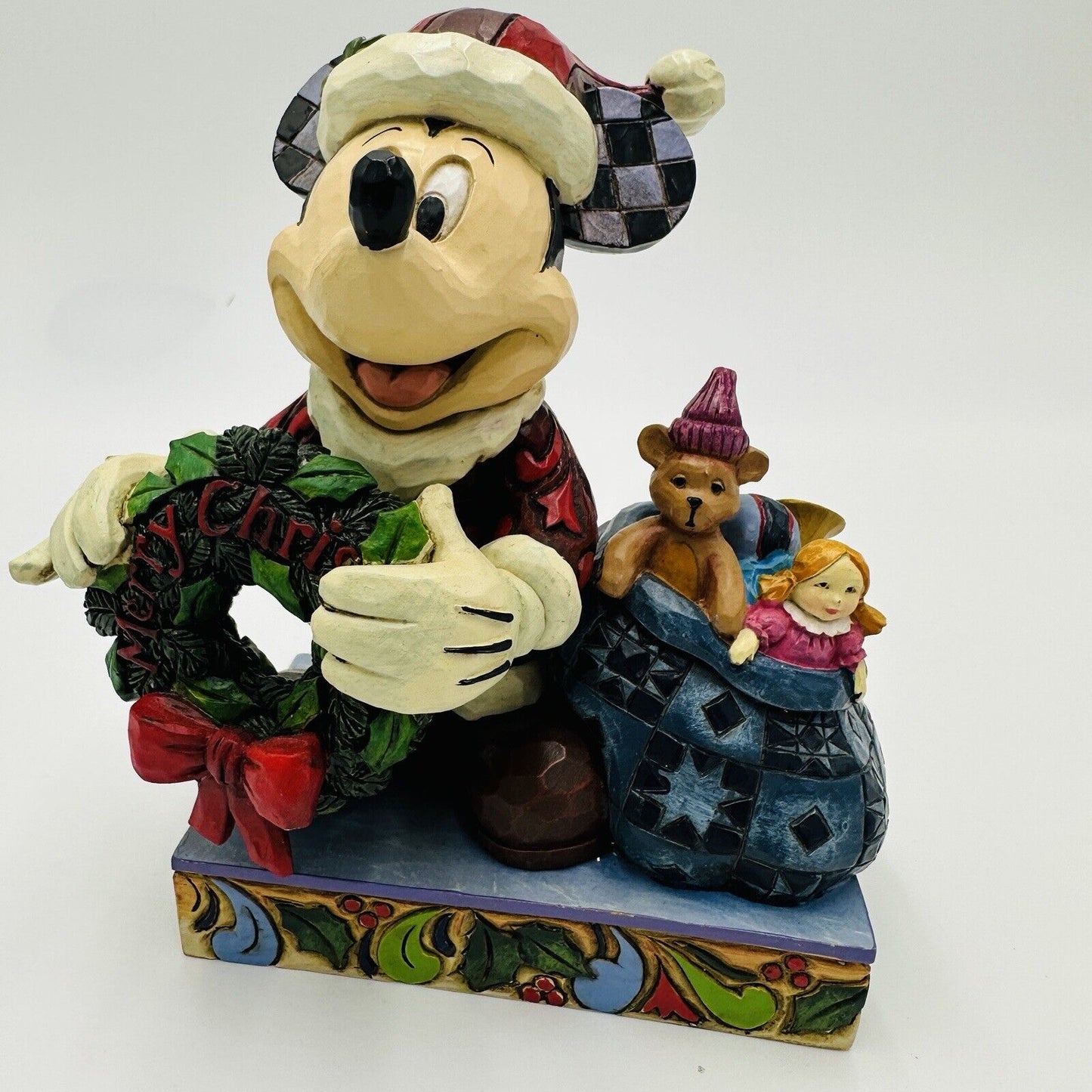 Jim Shore Disney Merry Christmas To You Mickey Sculpture Traditions Santa Hat