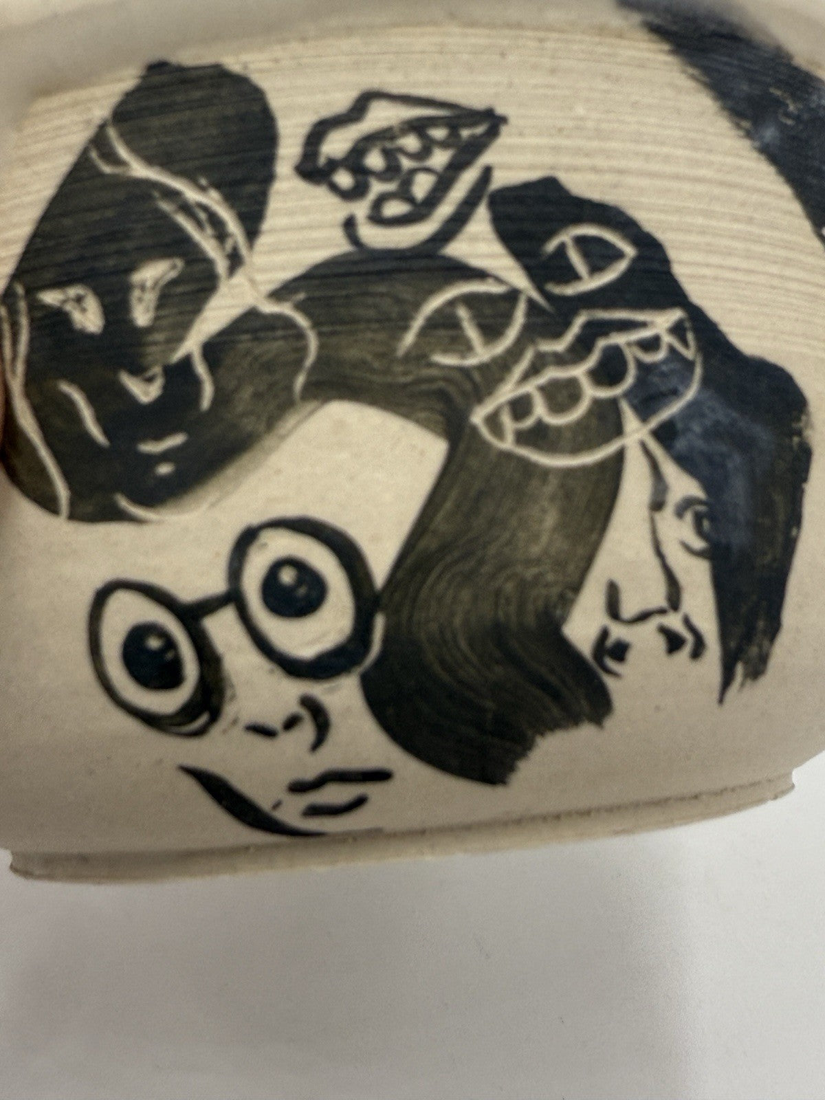 Rare Signed Studio Art Pottery Wretched Stench By B Clower Bowl Expressionist