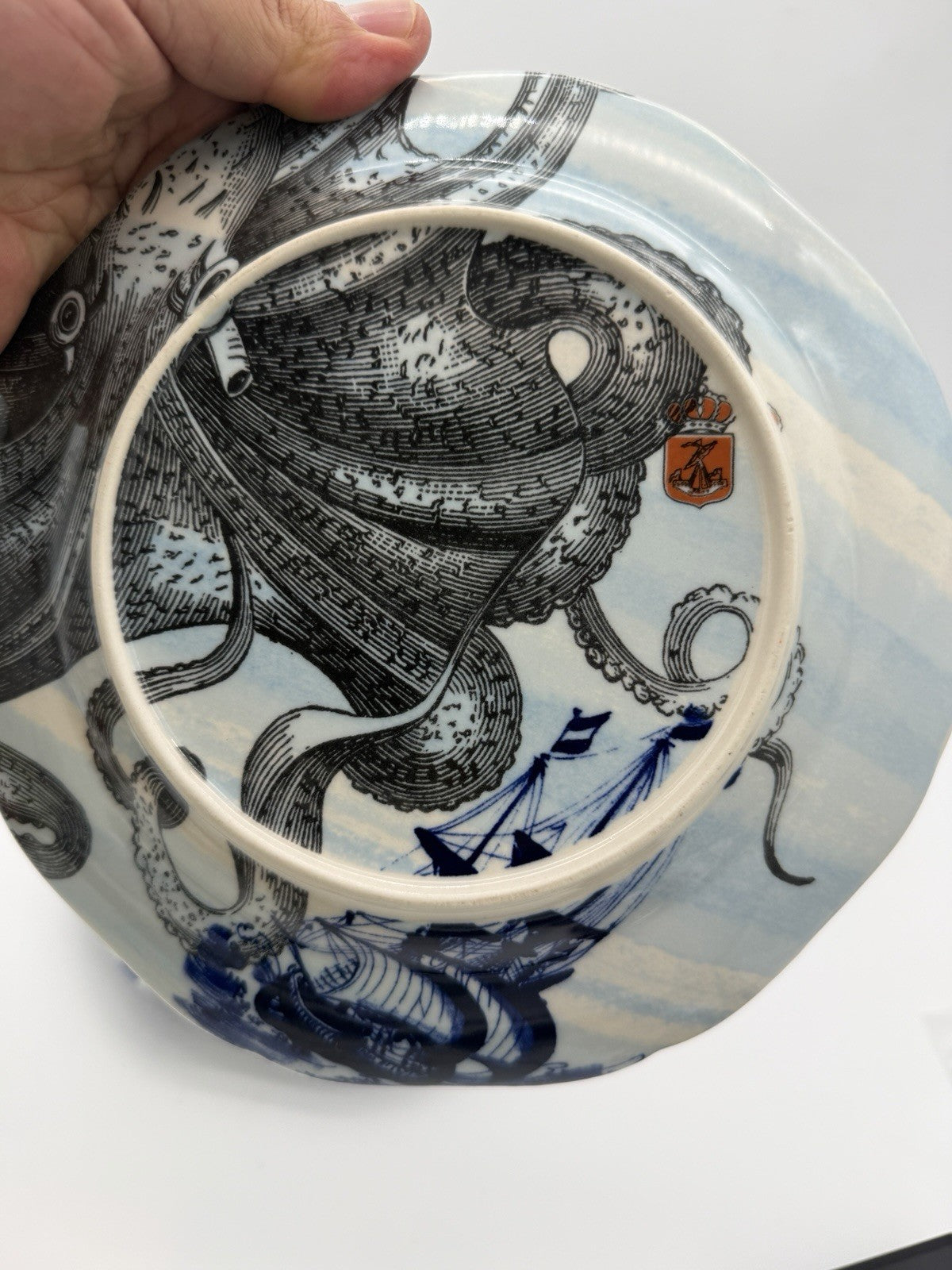 Anthropologie From the Deep SET 4 Salad Dessert Plate 7.5” Ocean Fish Nautical