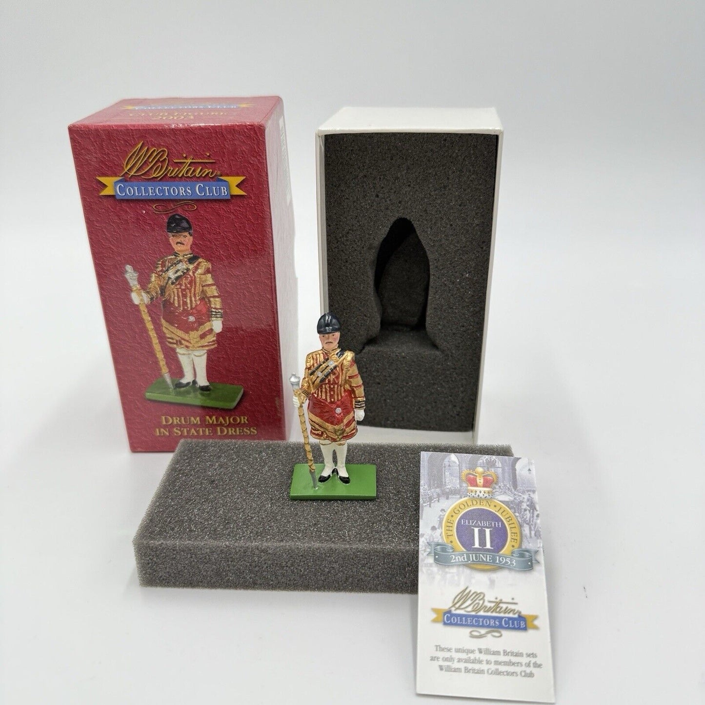 Britains Collectors Club Toy Soldiers The Golden Jubilee Drum Major Figurine