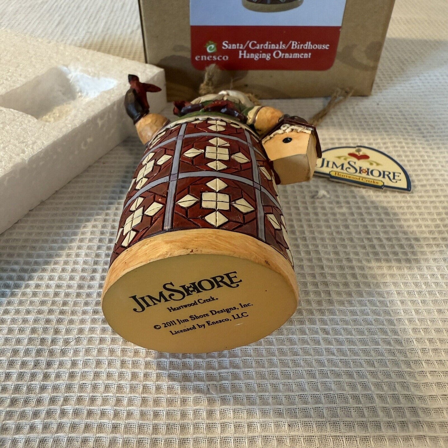 Jim Shore ~ Heartwood Creek ~ Santa/Cardinals/Birdhouse Hanging Ornament