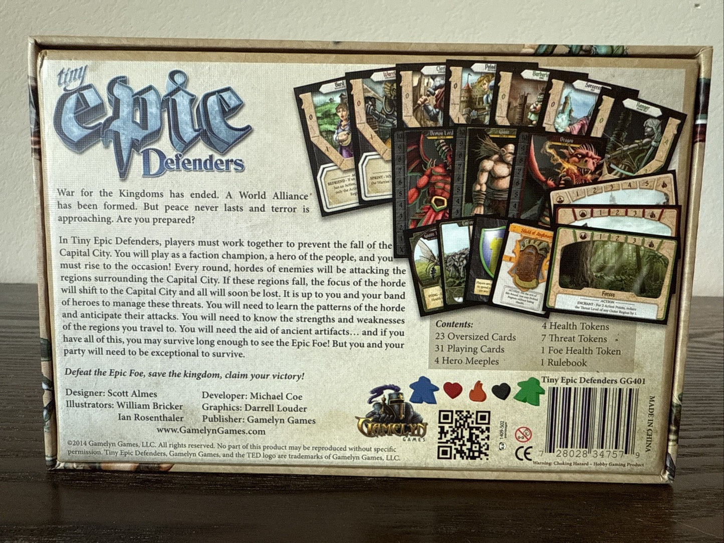 Tiny Epic Defenders - 1st Edition Deluxe Components 2014 Board Game 1-4 Players