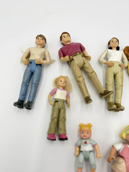 Fisher Price Loving Family Dolls 2000 Vintage 9 Pieces Dolls Action Figurines