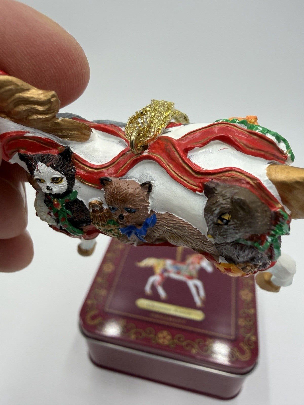 The Trail Of The Painted Ponies Ornament Christmas Kittens Horse 2009 Rare W/box