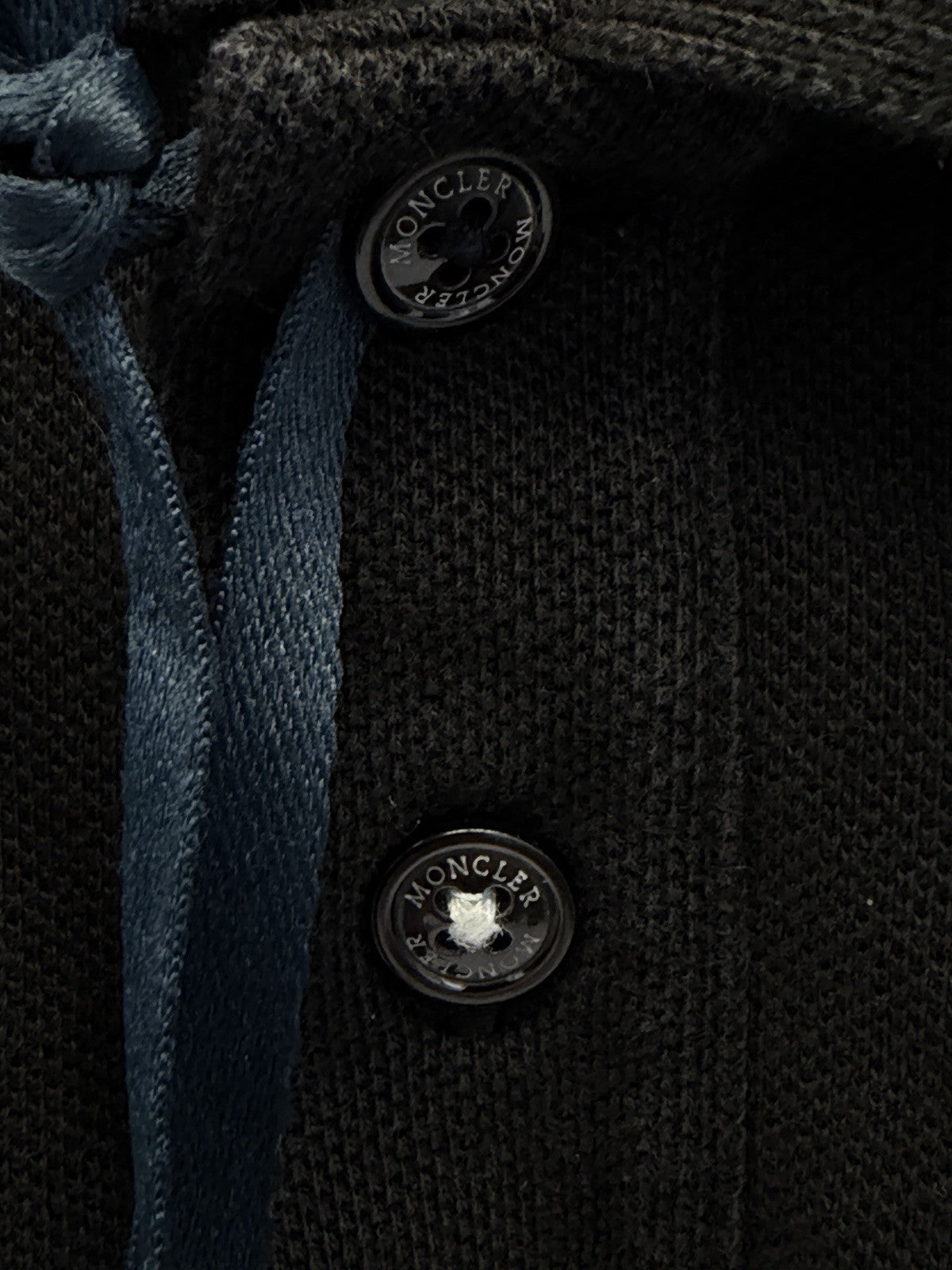 Moncler Men Black Slim Fit Polo Shirt Sz  L Fits M Cotton