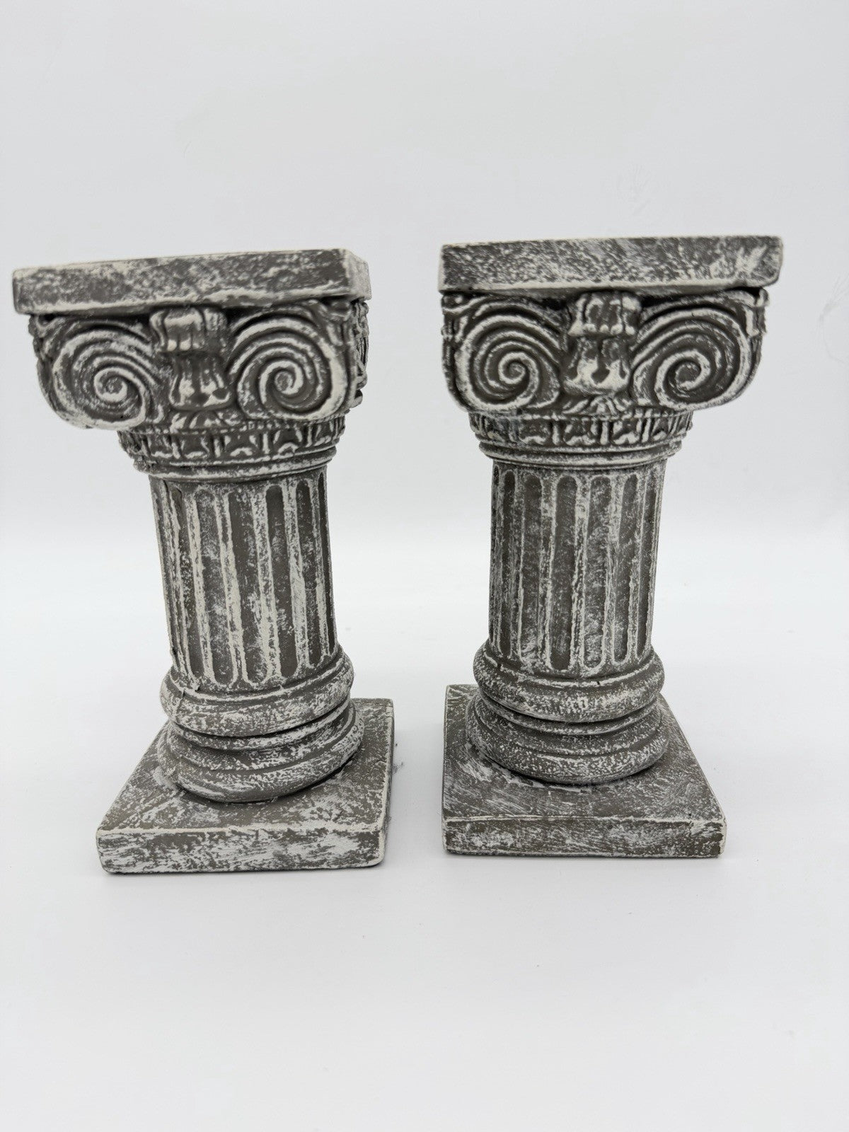 House Parts USA Solid Concrete Roman Pillar Mini Statue Pedestal 8” H
