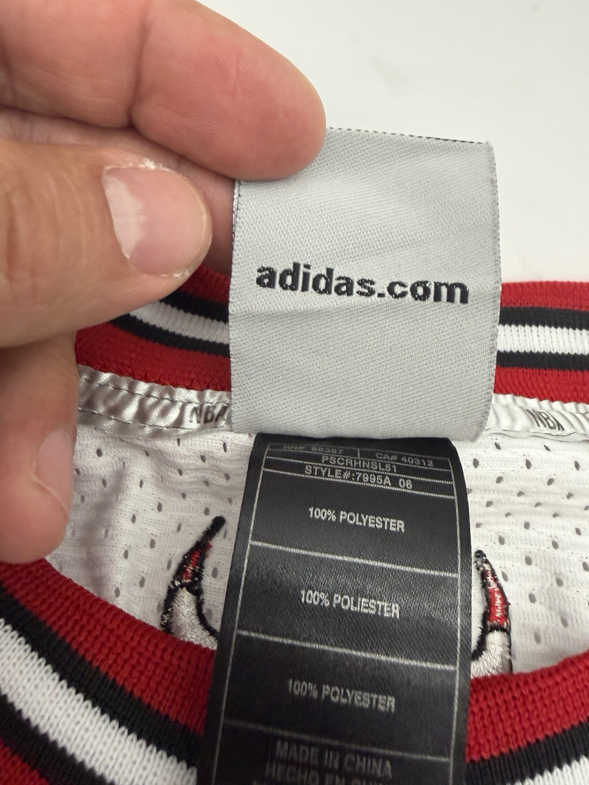Addidas Chicago Bulls Carlos Boozer #5 NBA Basketball Jersey White Red Black 52