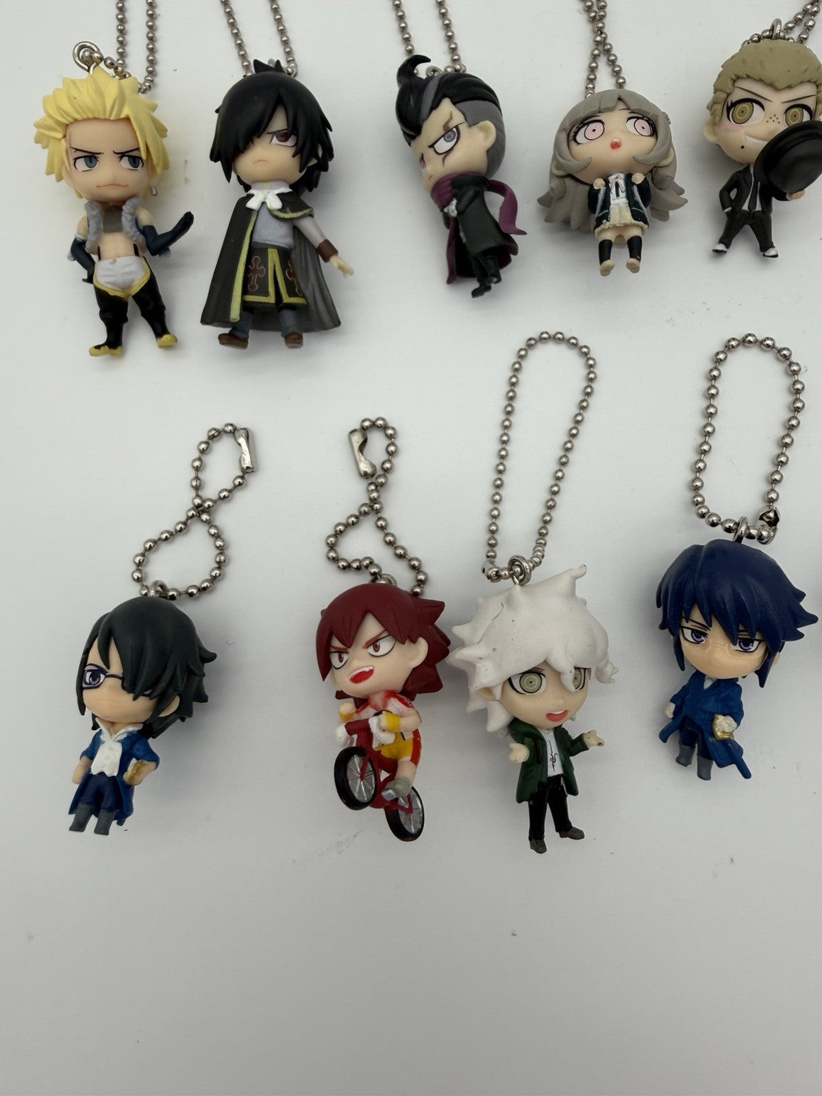 Bandai Takara Tomy Arts Fairy Tail Anime Swing Mascot Keychain Figurines Lot 12