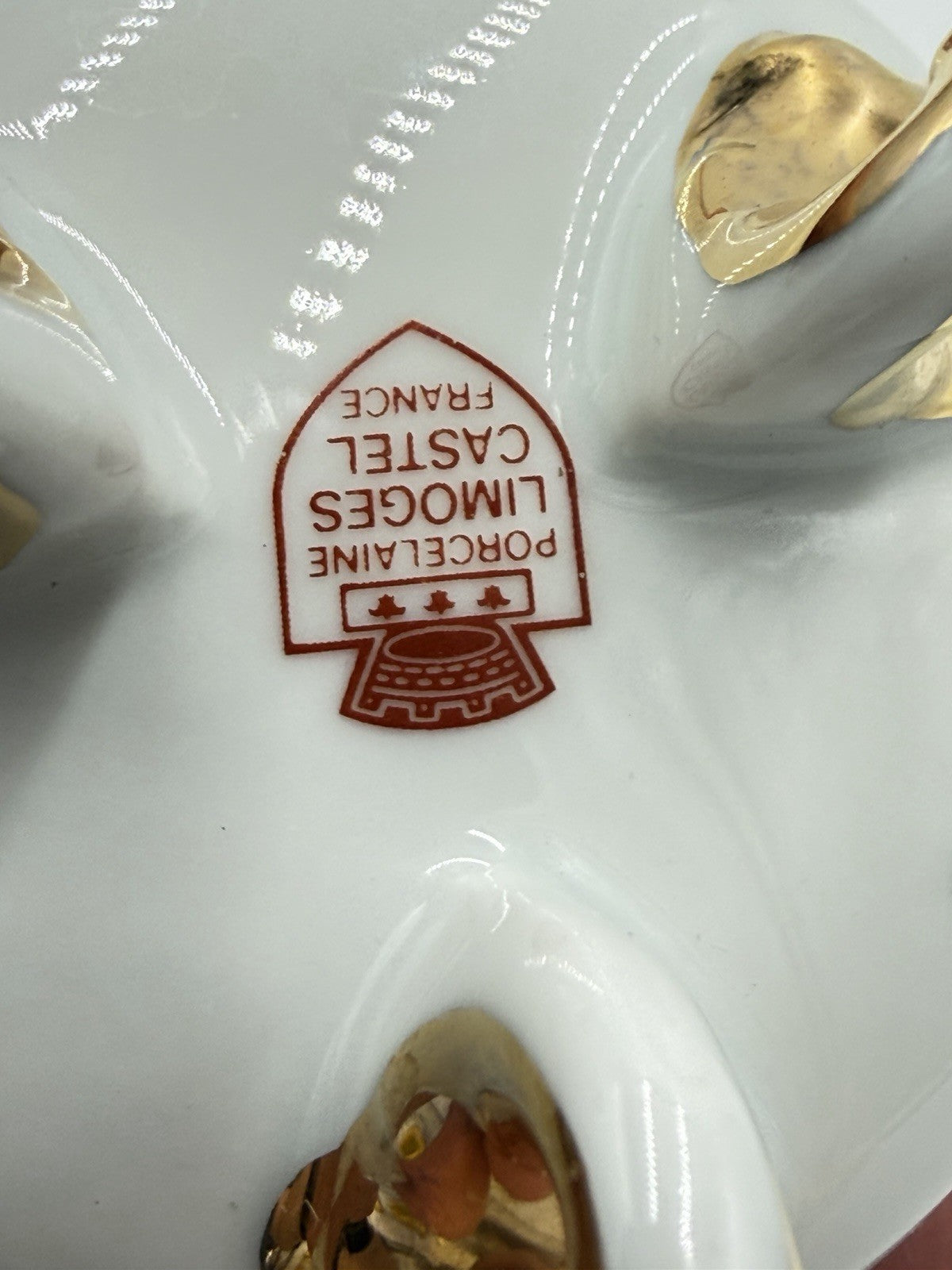 Vintage Limoges Castel France Miniature Victorian Shoes & Trinket Box Porcelain