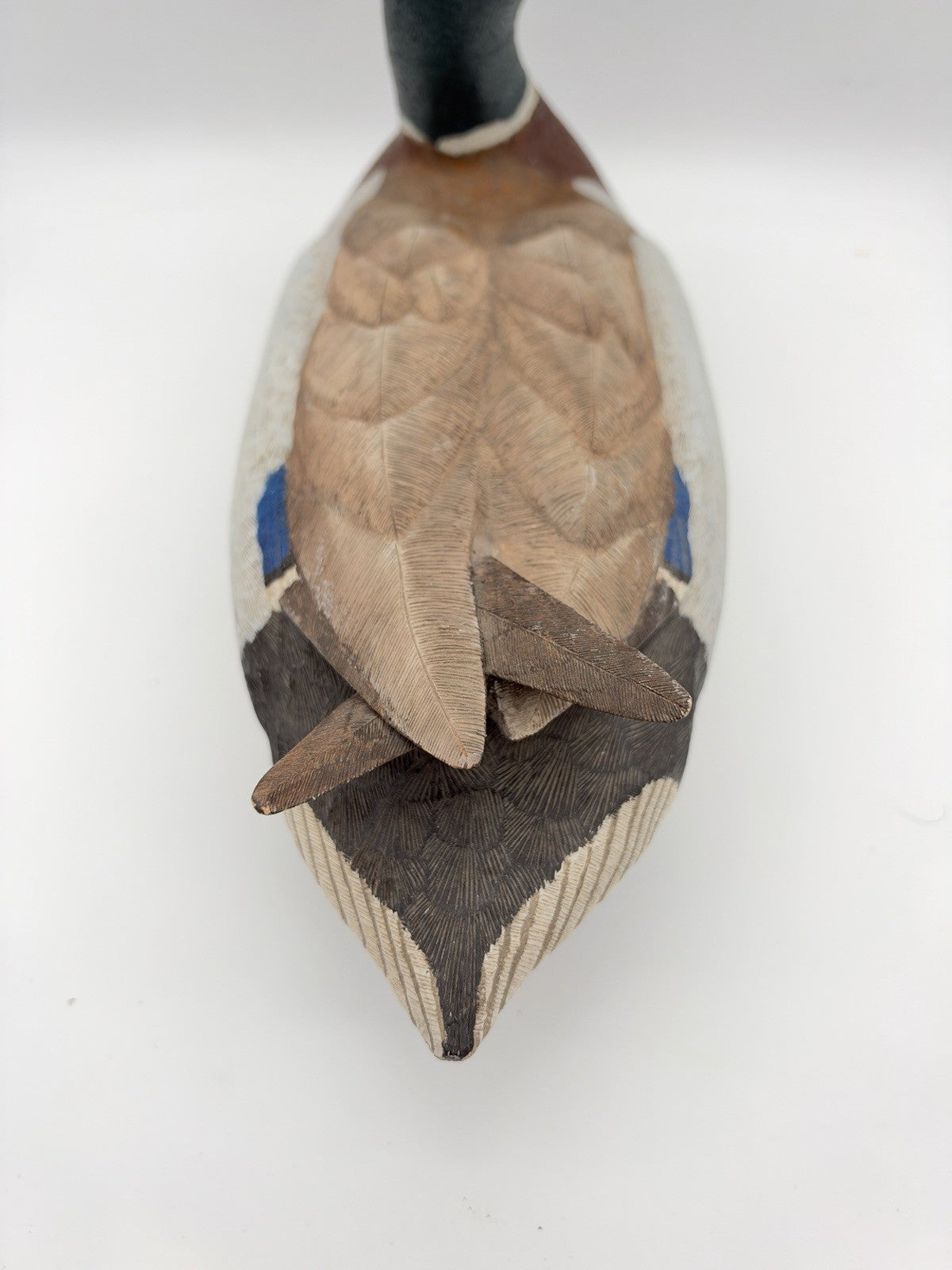 Vintage Gary Rohloff 1983 carved solid wood mallard decoy duck painted sculpture
