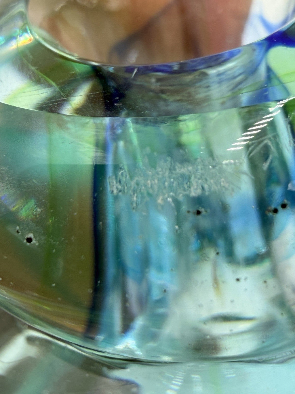 Vintage Murano Italy Flavio Poli Sommerso Faceted Art Glass Bottle Vase 4”