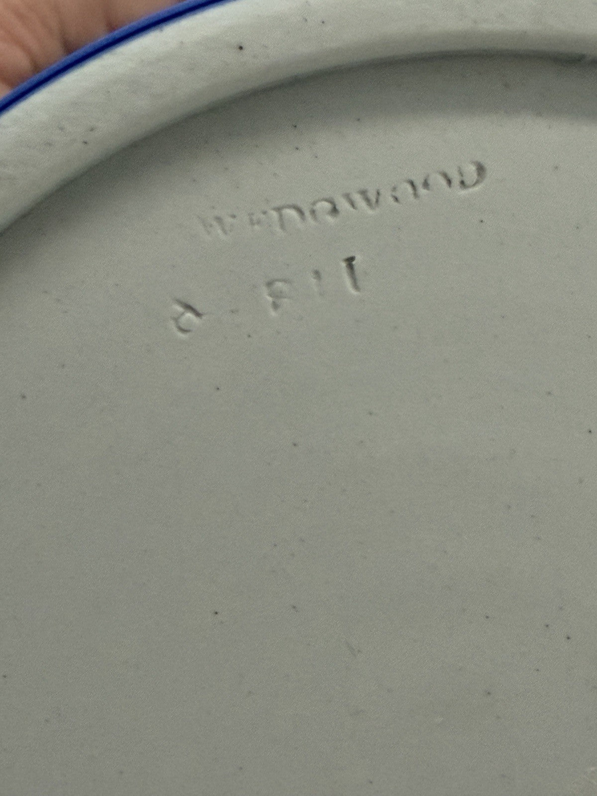 Antique Wedgwood Jasperware Dipped Blue Pitcher 7.5” Trojan Jug England Large