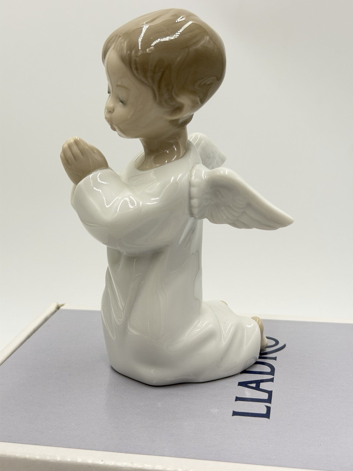 Lladro Spain Porcelain Angel Praying #4538 NIB 5” Painted Vintage Figurine