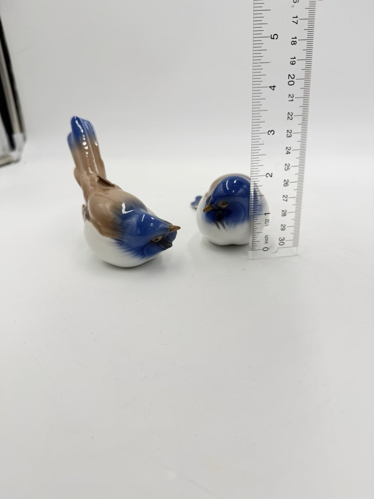 Bing & Grondahl Denmark Porcelain Pessimist & Optimist Titmouse Bird Figurines