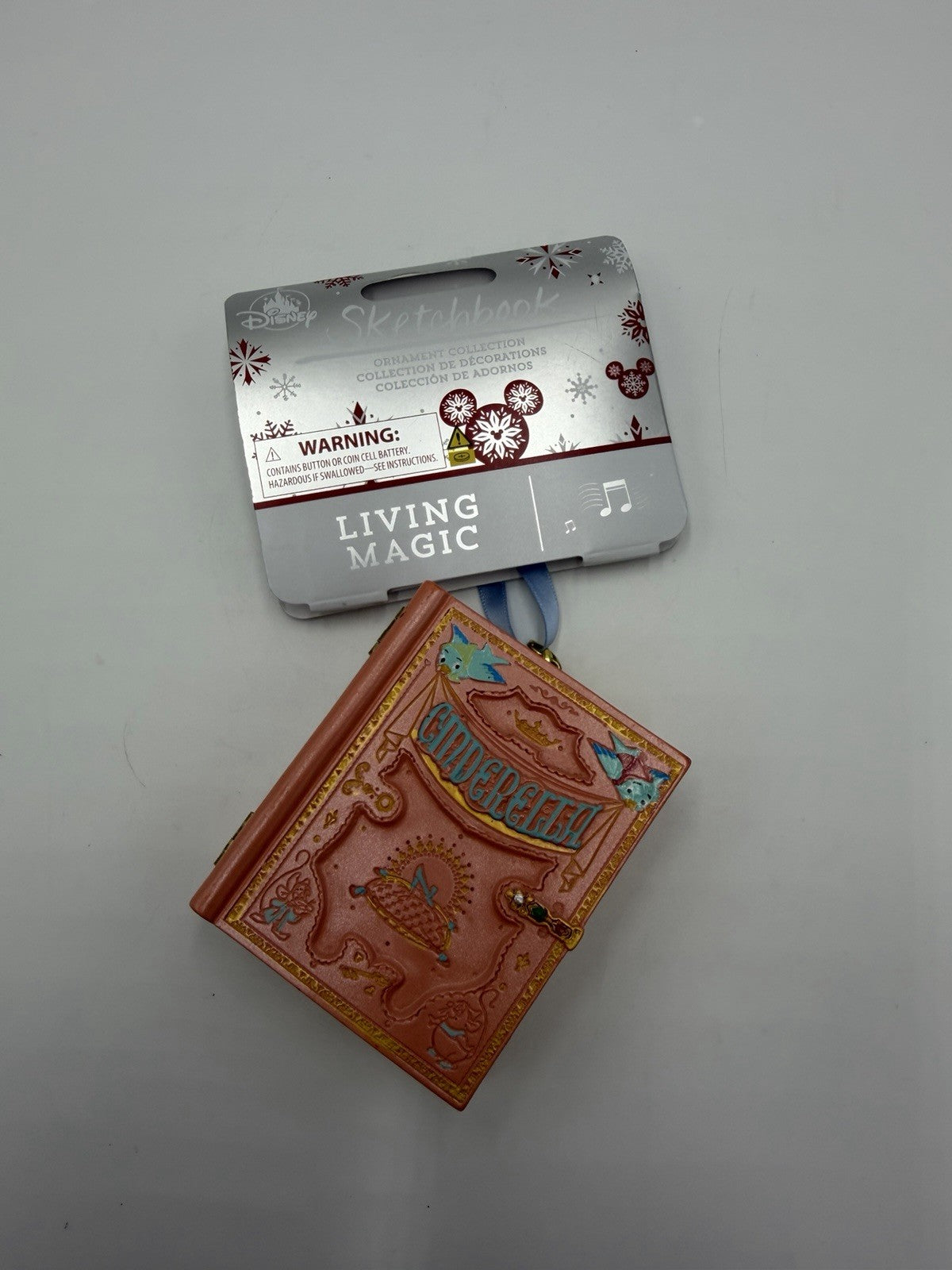 Disney Cinderella Sketchbook Living Magic Storybook Musical Ornament Animated