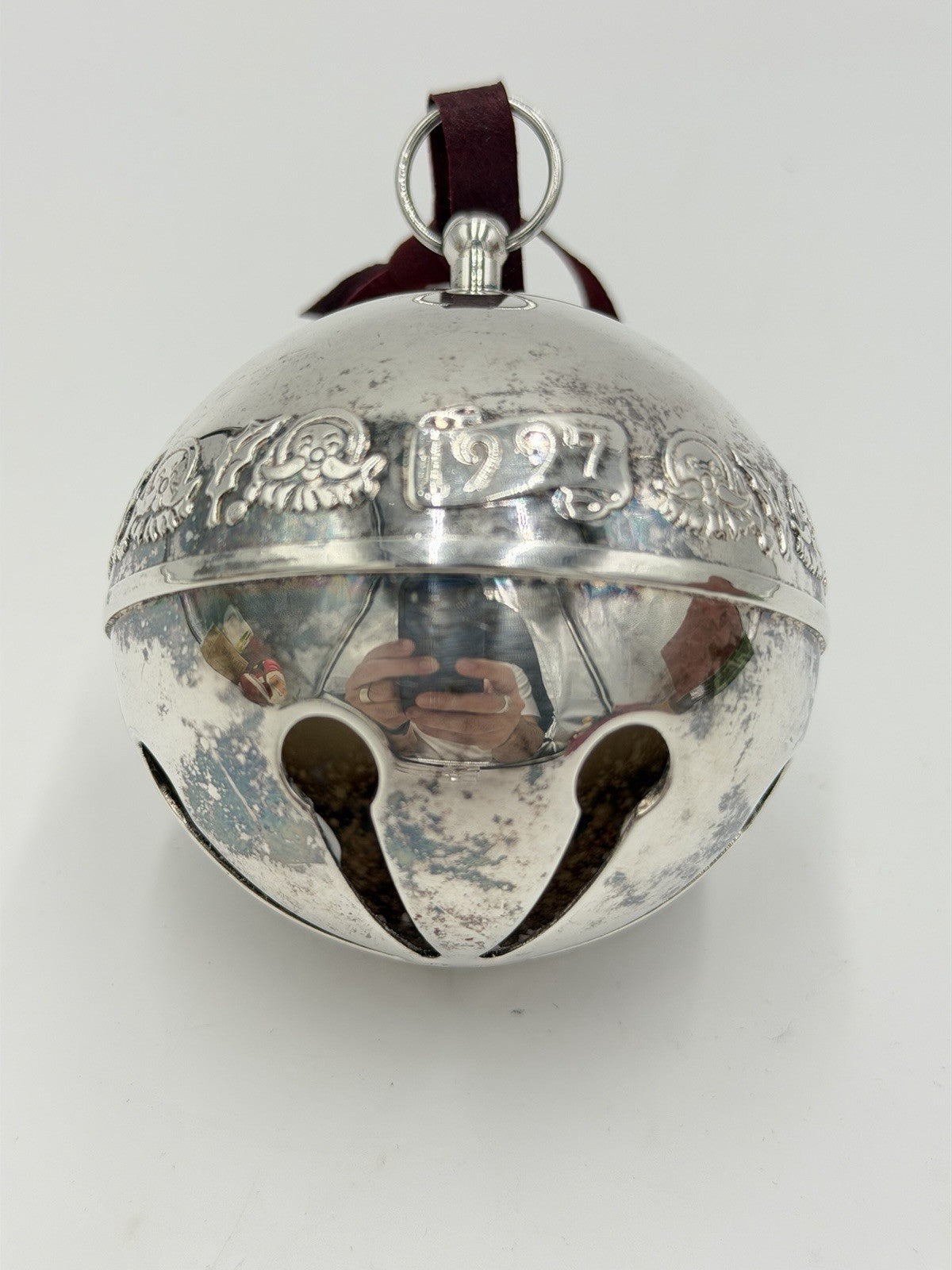 Vintage Wallace Silversmith's 1997 Annual  Sleigh Bell Ornament Silverplate
