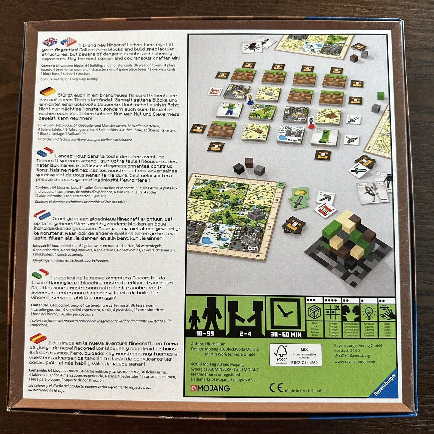 Ravensburger Minecraft Builders & Biomes Strategy Board Game Family 2-4 Players