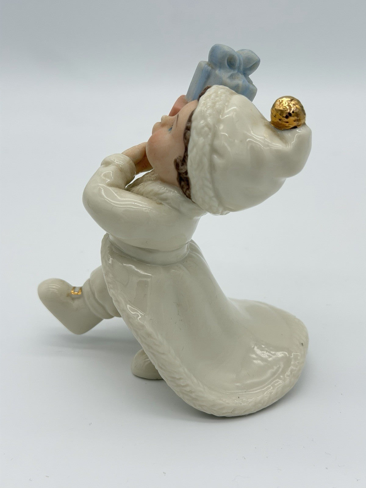 Lenox Porcelain USA Finishing Touches LOADING THE SLEIGH Figurine 5” Vtg