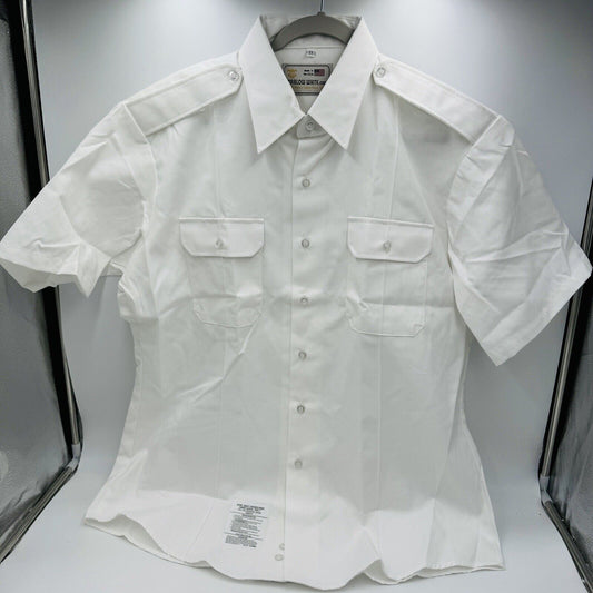 NEW Marlow White Shirt MEN'S TAPERED BODY SHORT SLEEVE, TYPE 1 RN#62573 Size 17