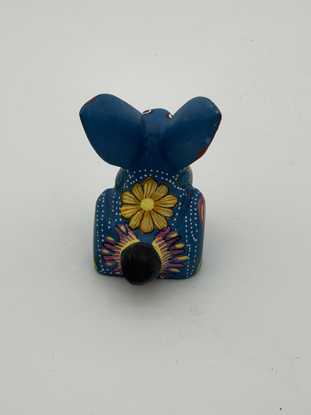 Alebrije folk art Oaxacan wood carving Hand Painted Floral Rabbit Bunny Figurine