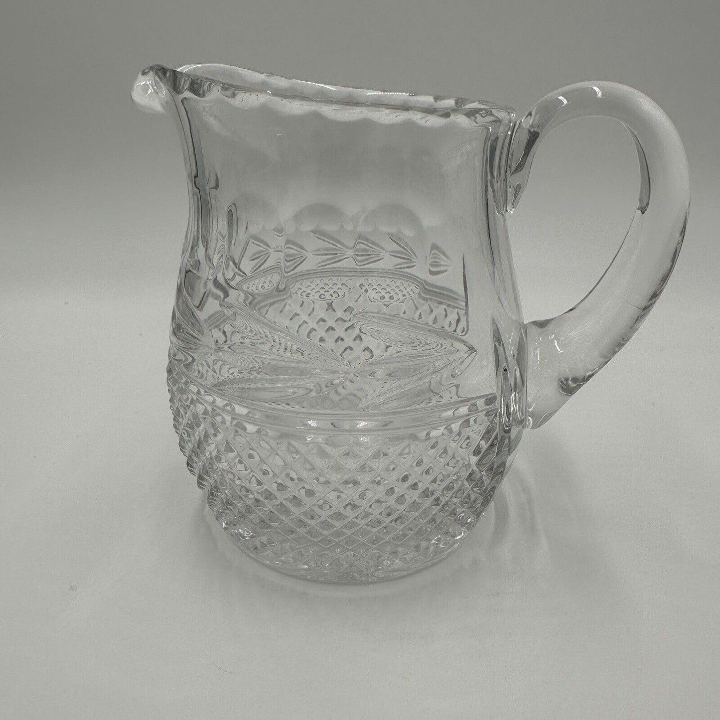 Galway Ireland Crystal Pitcher Leah Pattern Lead Clear Serveware Decor