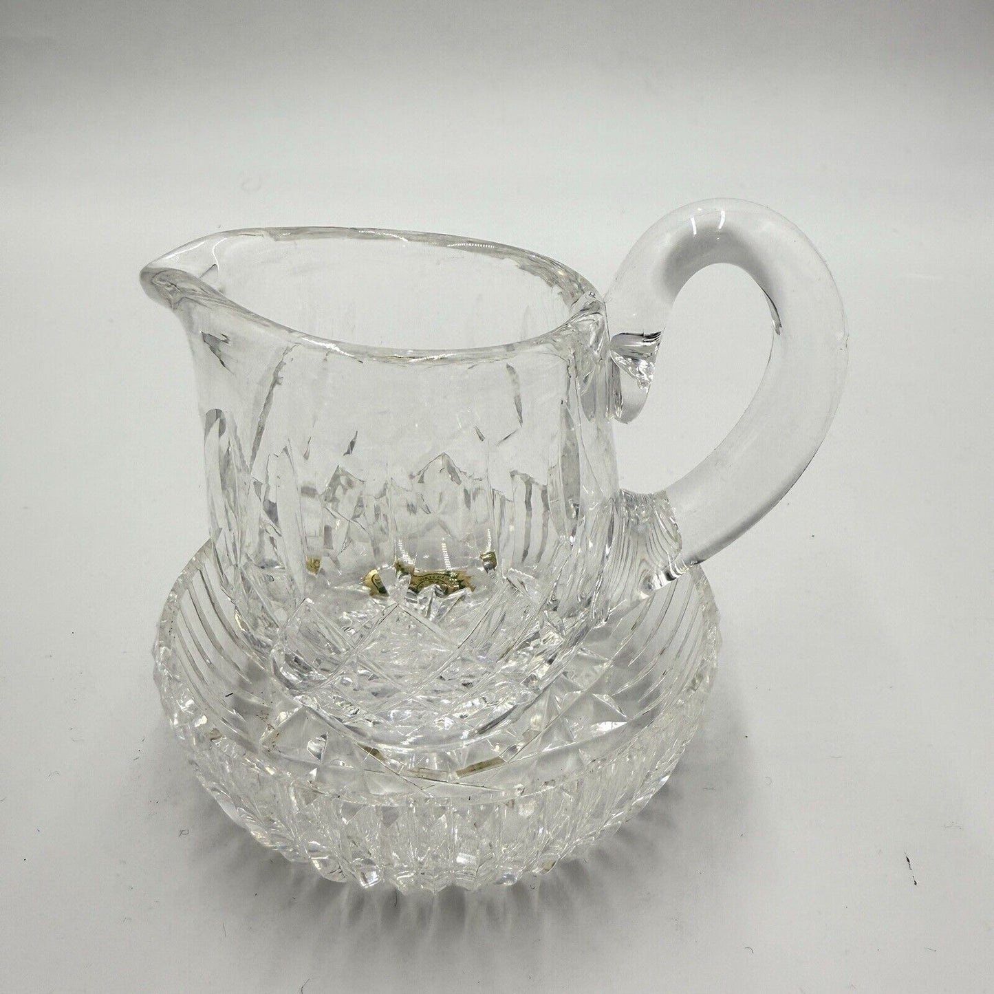 Waterford Crystal Ireland Mini Pitcher and Tray Dish 2 Pieces Vintage