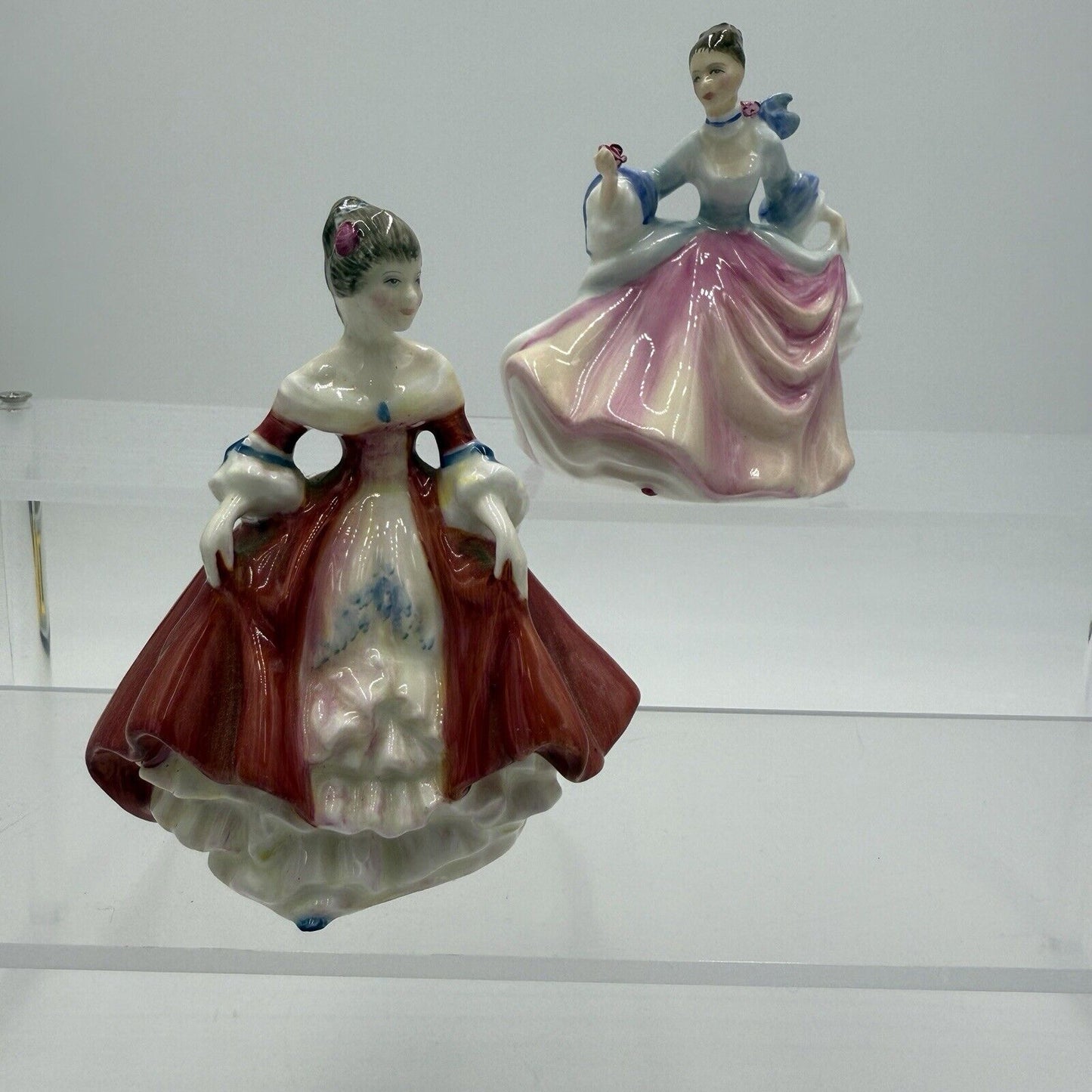 Royal Doulton Southern Belle & Rebecca Porcelain England Figurines Miniatures