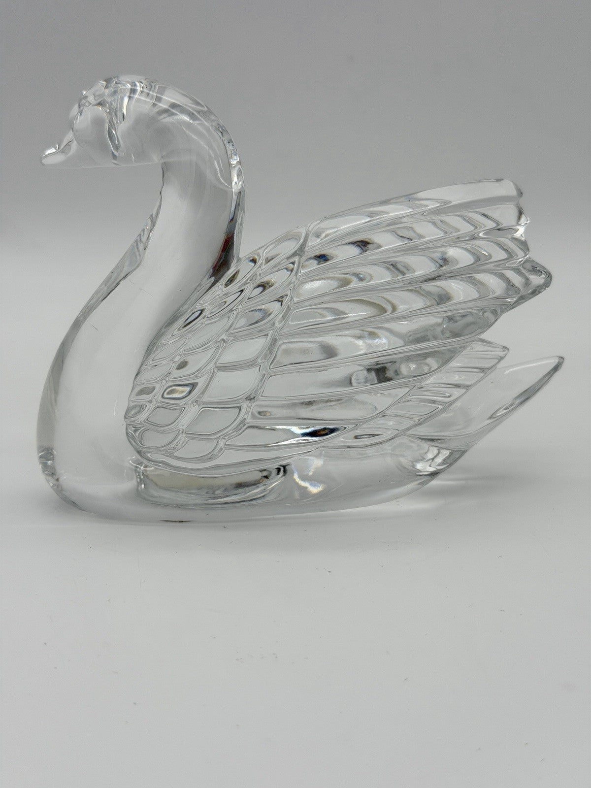 Vintage Waterford Crystal Swan Ireland Paperweight Figurine  5 1/2" Sticker